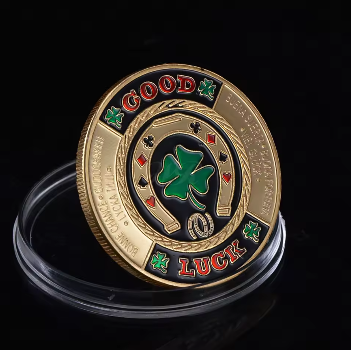 #8 Good Luck Metal Card Guard (Clear Cover Included)