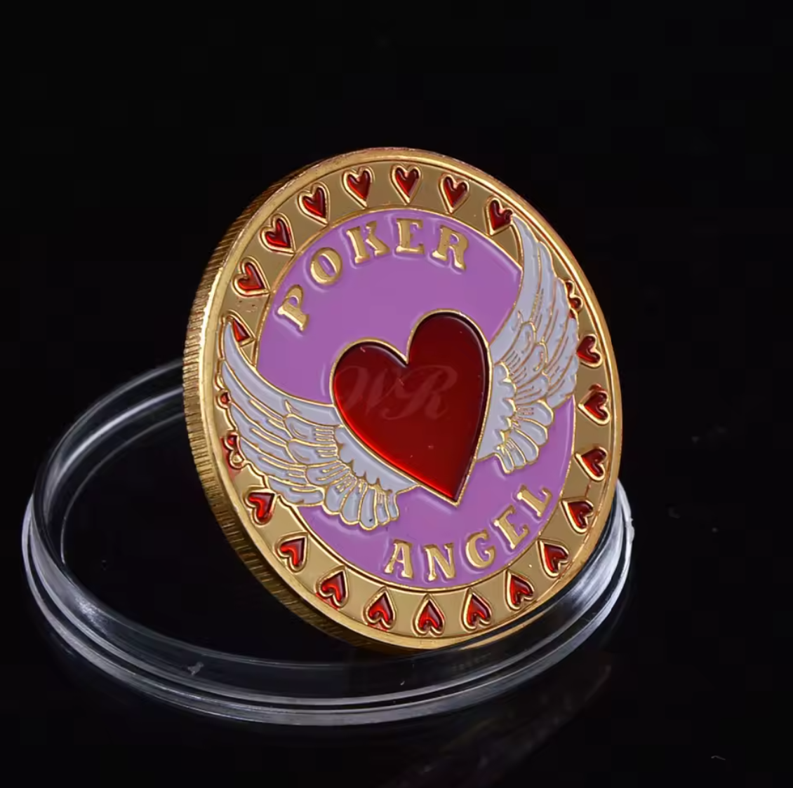 #27 Poker Angel Metal Card Guard (Clear Cover Included)