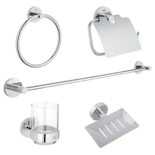 Chrome Bathroom Accessory Set