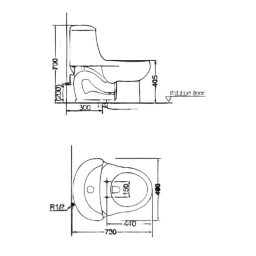 HD131A | Porta One Piece WC