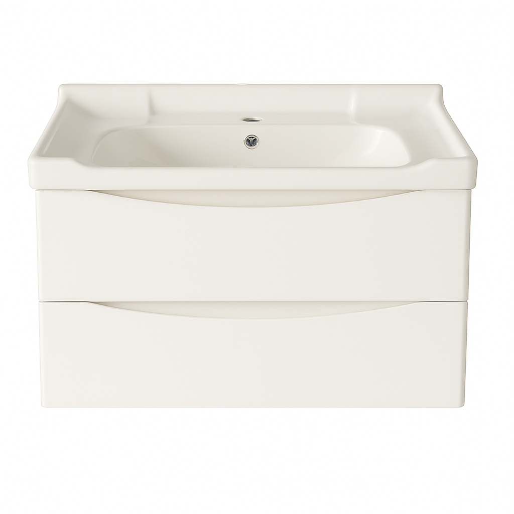 32" White Cherry Elegance PVC Bathroom Vanity