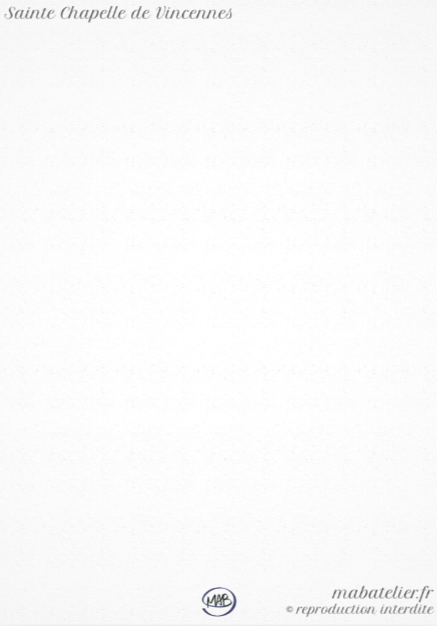 Carte de la façade de la Sainte Chapelle de Vincennes