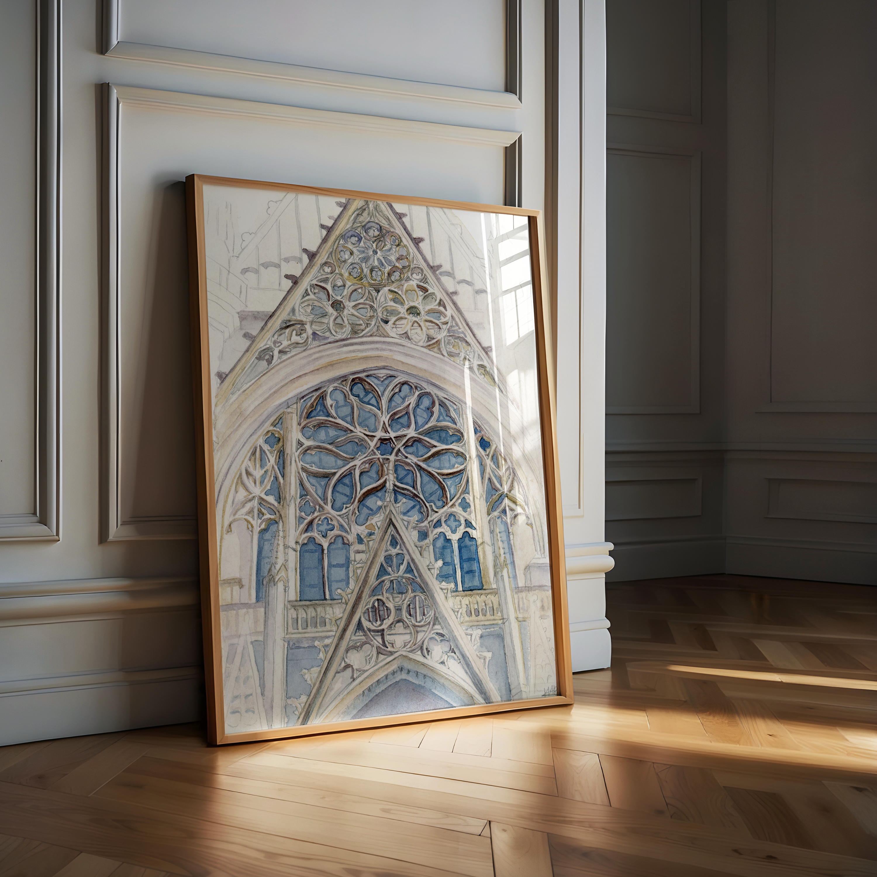 Tirage de la façade de la Sainte Chapelle de Vincennes