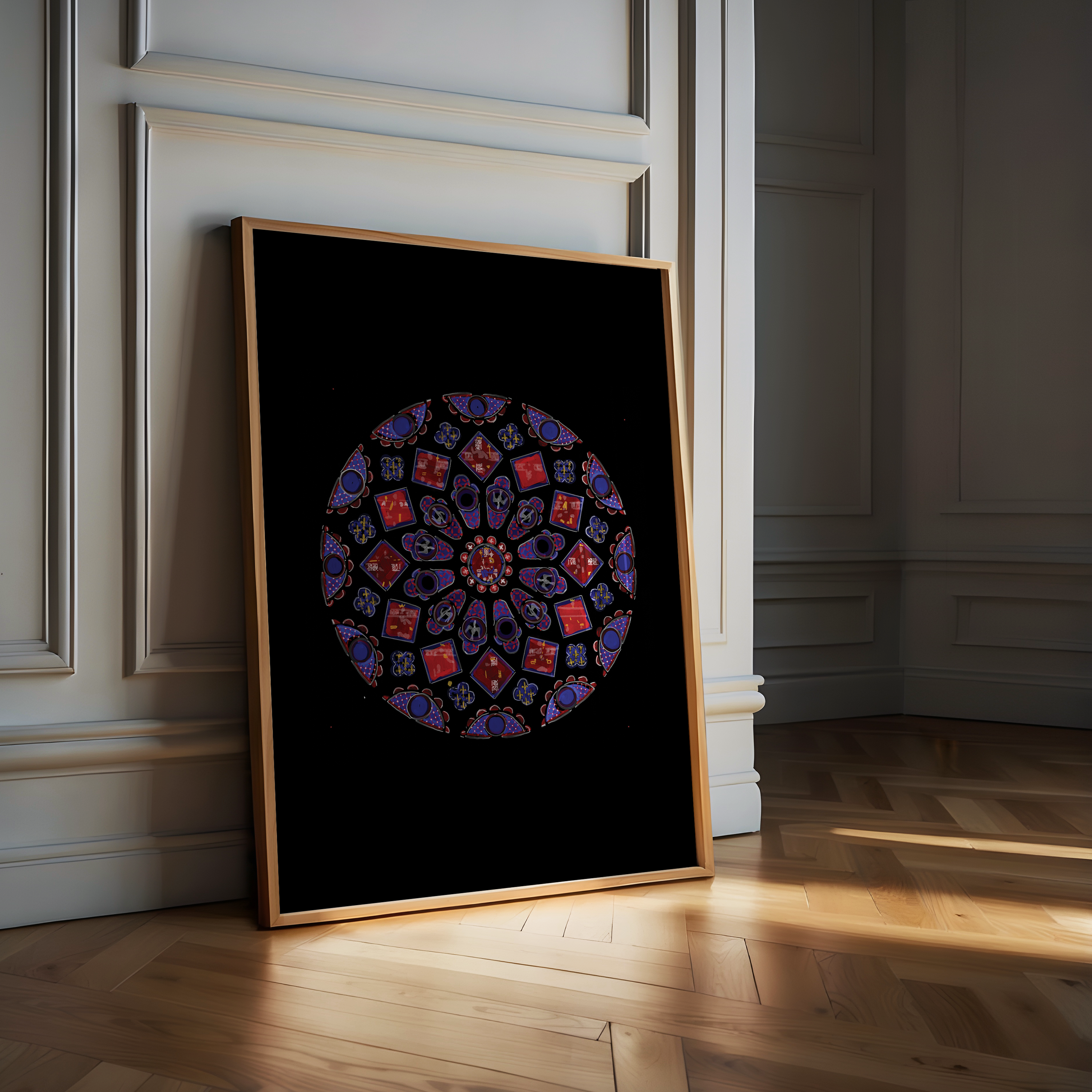 Tirage d'une rosace de la Cathédrale de Chartres