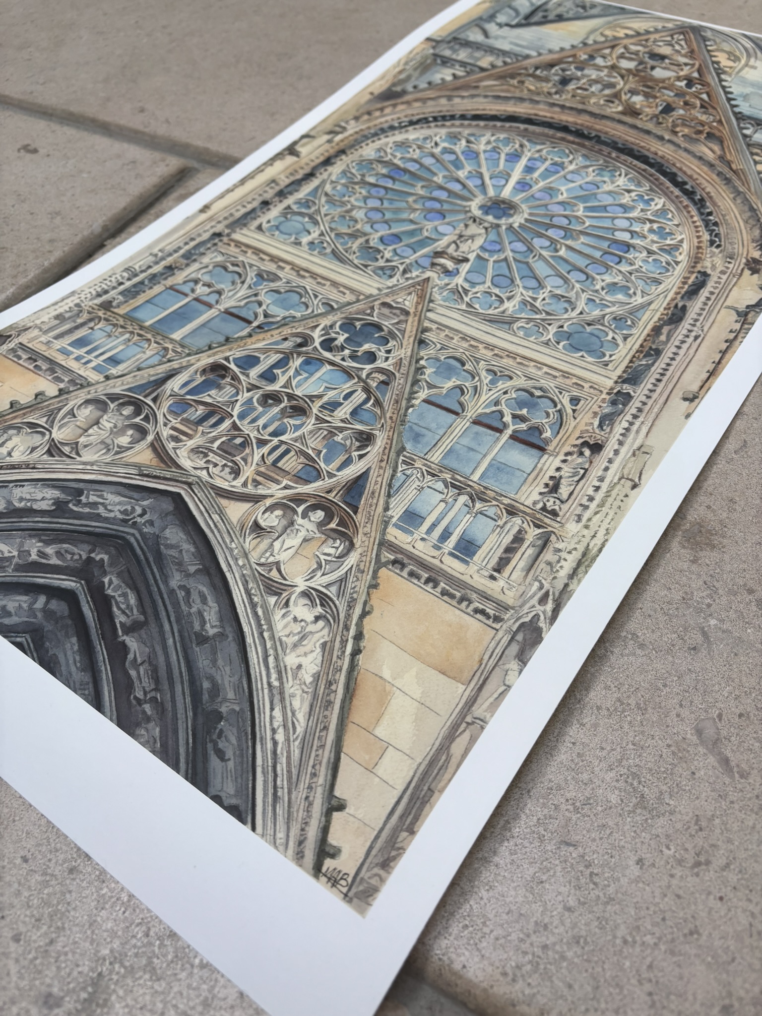 Tirage signé de la cathédrale Notre-Dame de Rouen