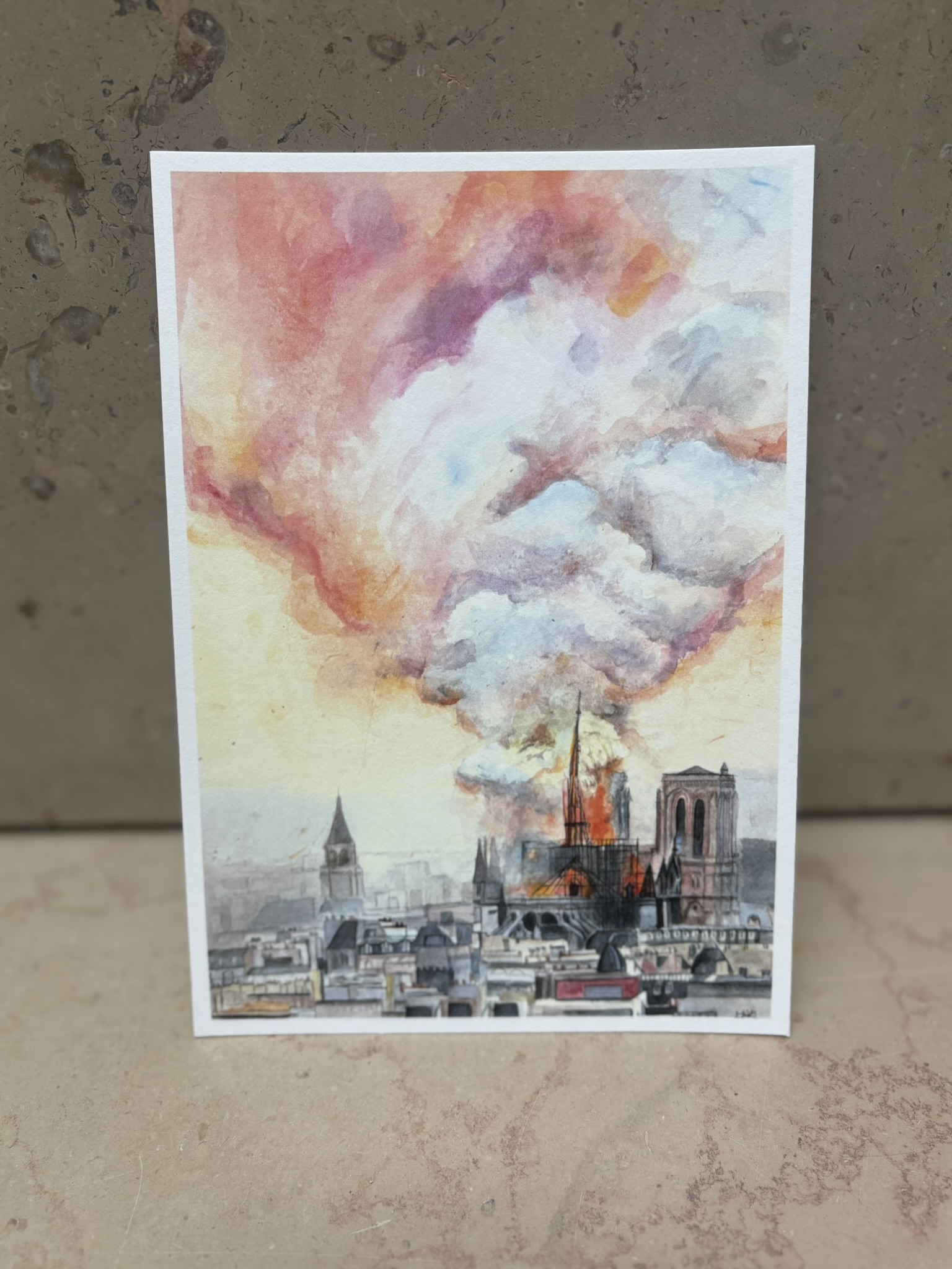 Carte A5 Incendie de Notre-Dame
