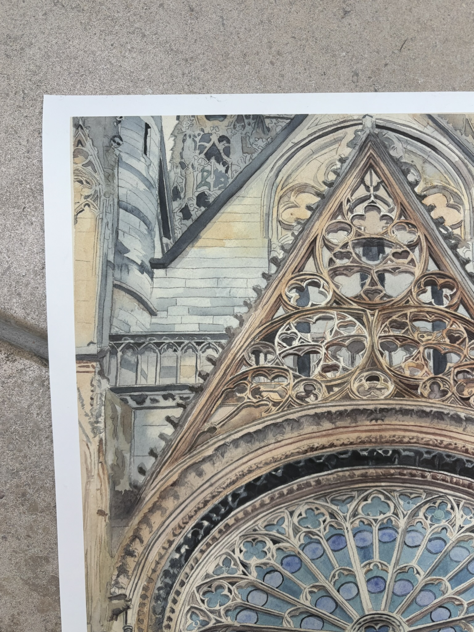 Tirage signé de la cathédrale Notre-Dame de Rouen