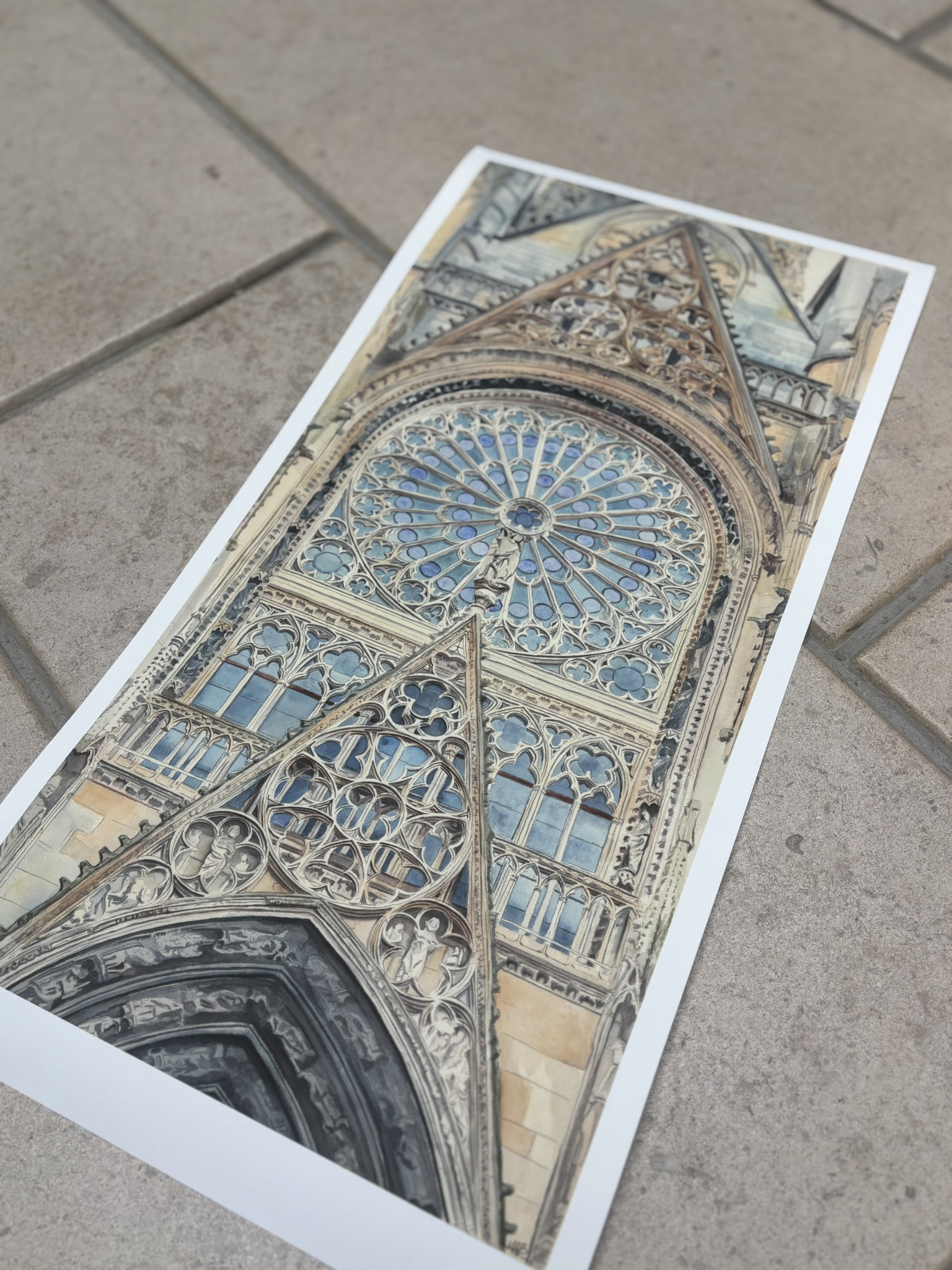 Tirage signé de la cathédrale Notre-Dame de Rouen