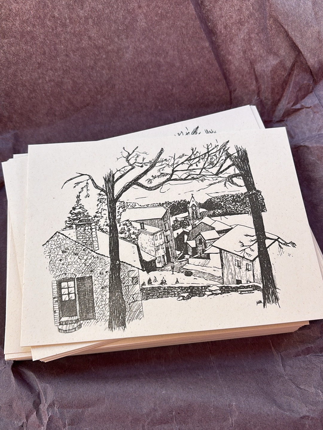 Carte de Saint-Agrève sous la neige