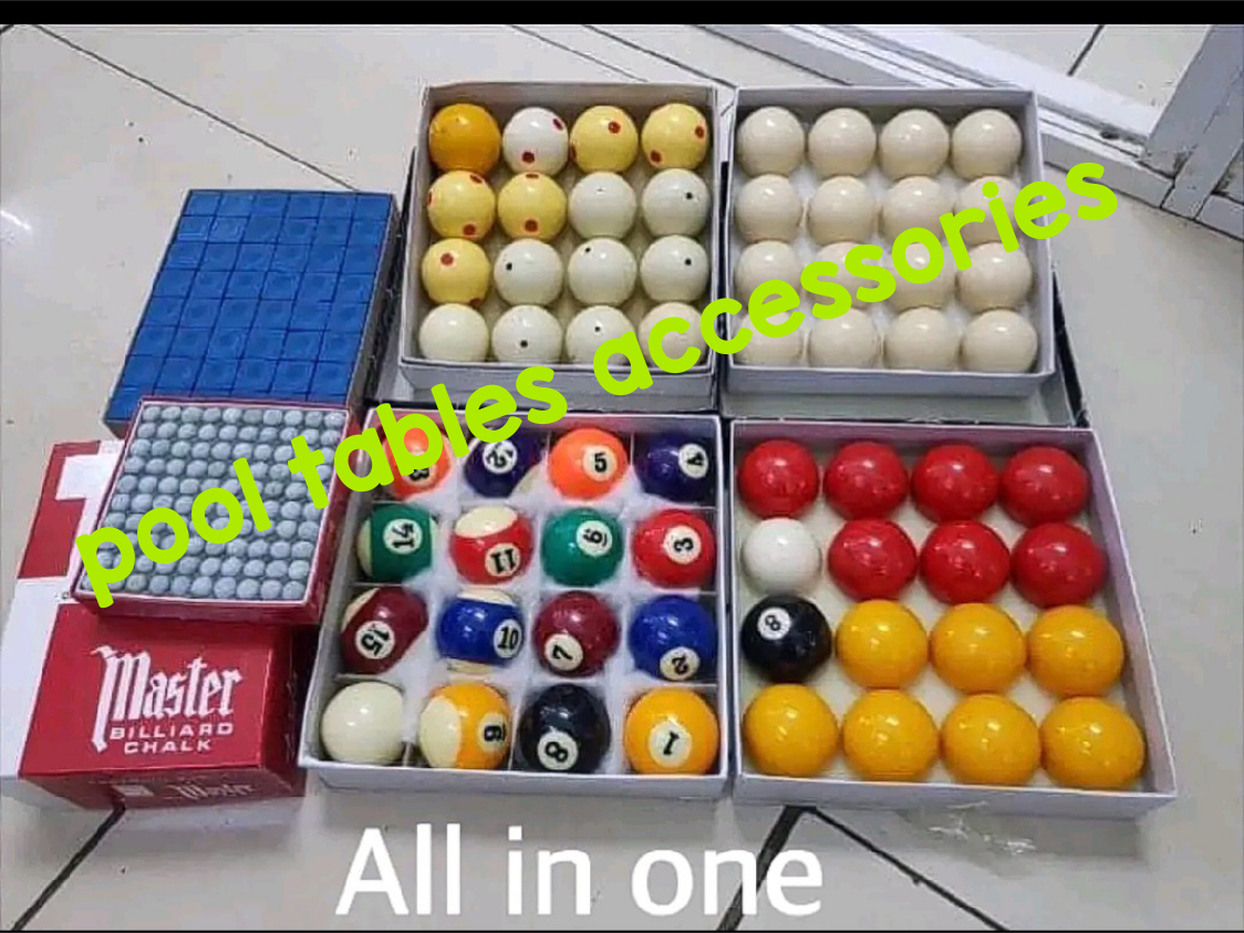 pool table balls red and yellow