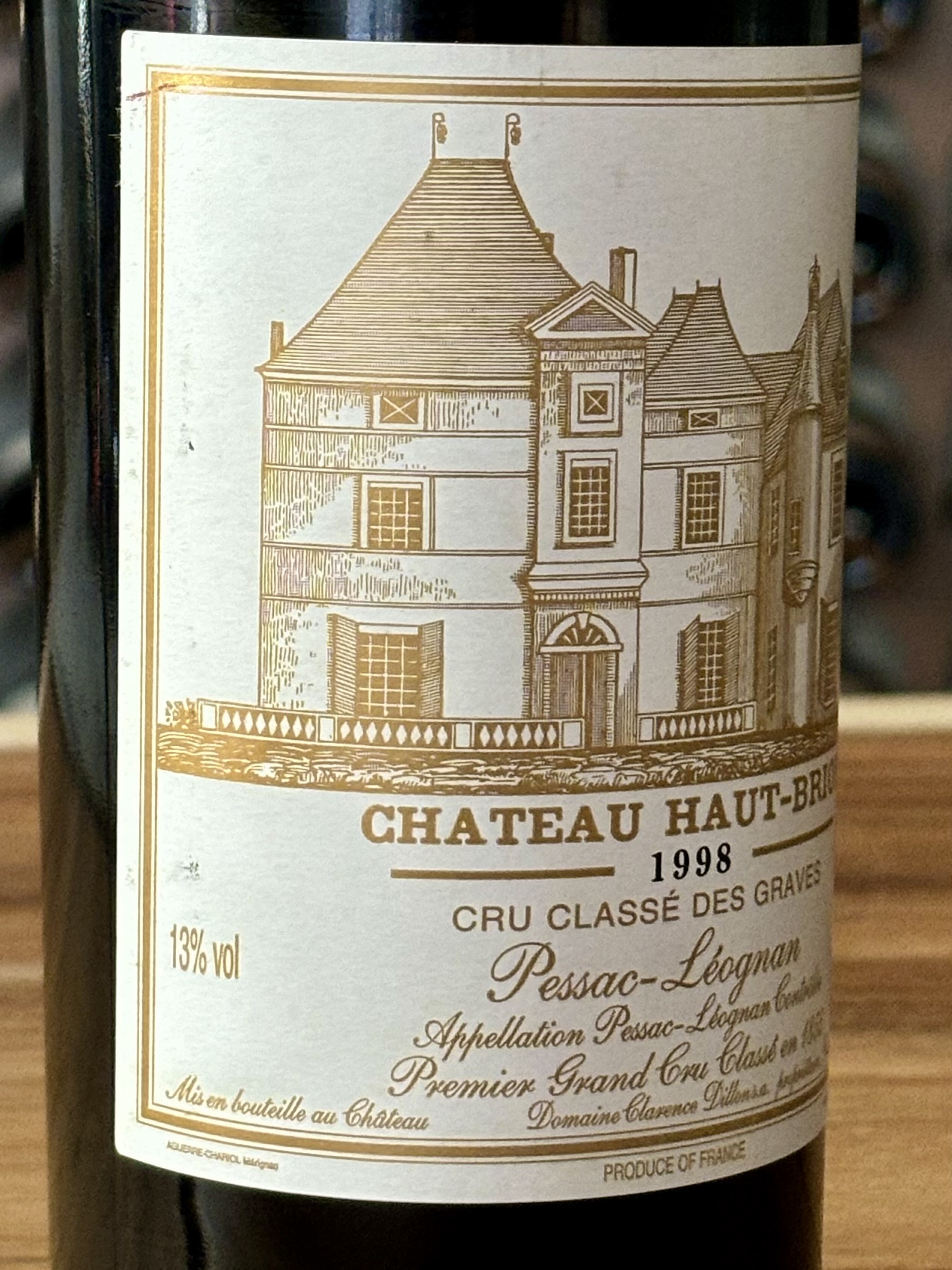 Château Haut Brion Premier Gran Cru Classé 1998