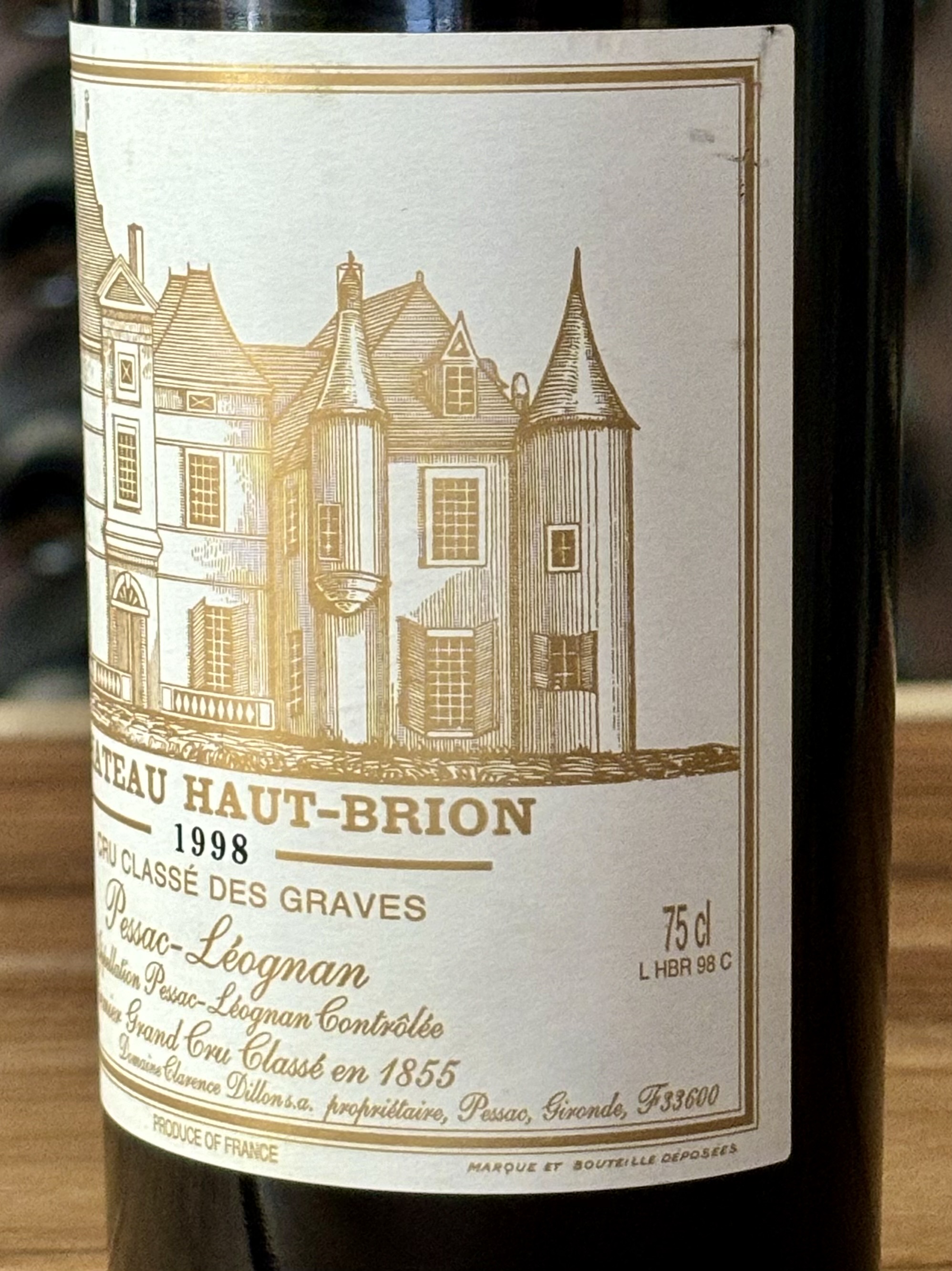 Château Haut Brion Premier Gran Cru Classé 1998