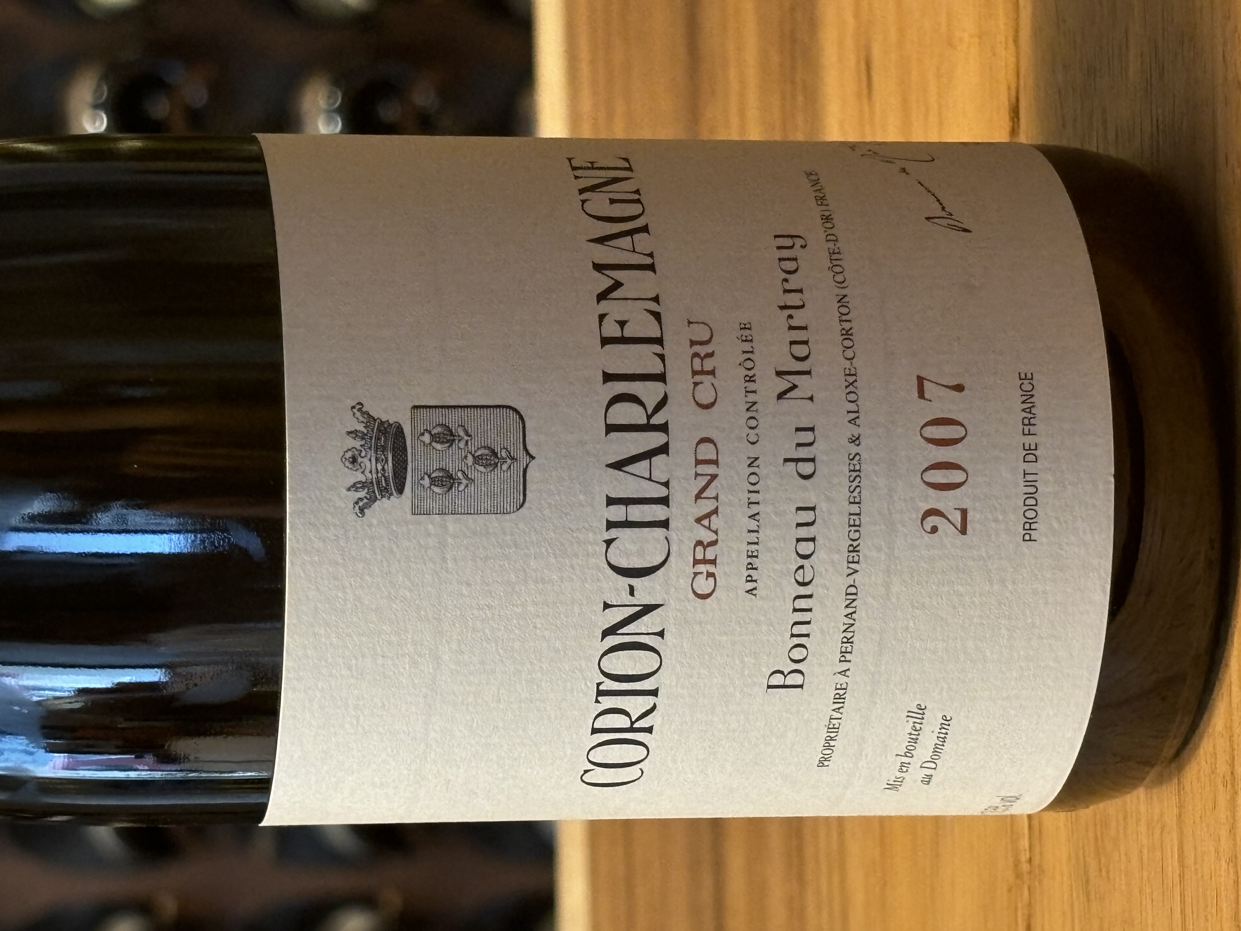 Bonneau du Martray Corton Charlemagne Grand Cru 2007