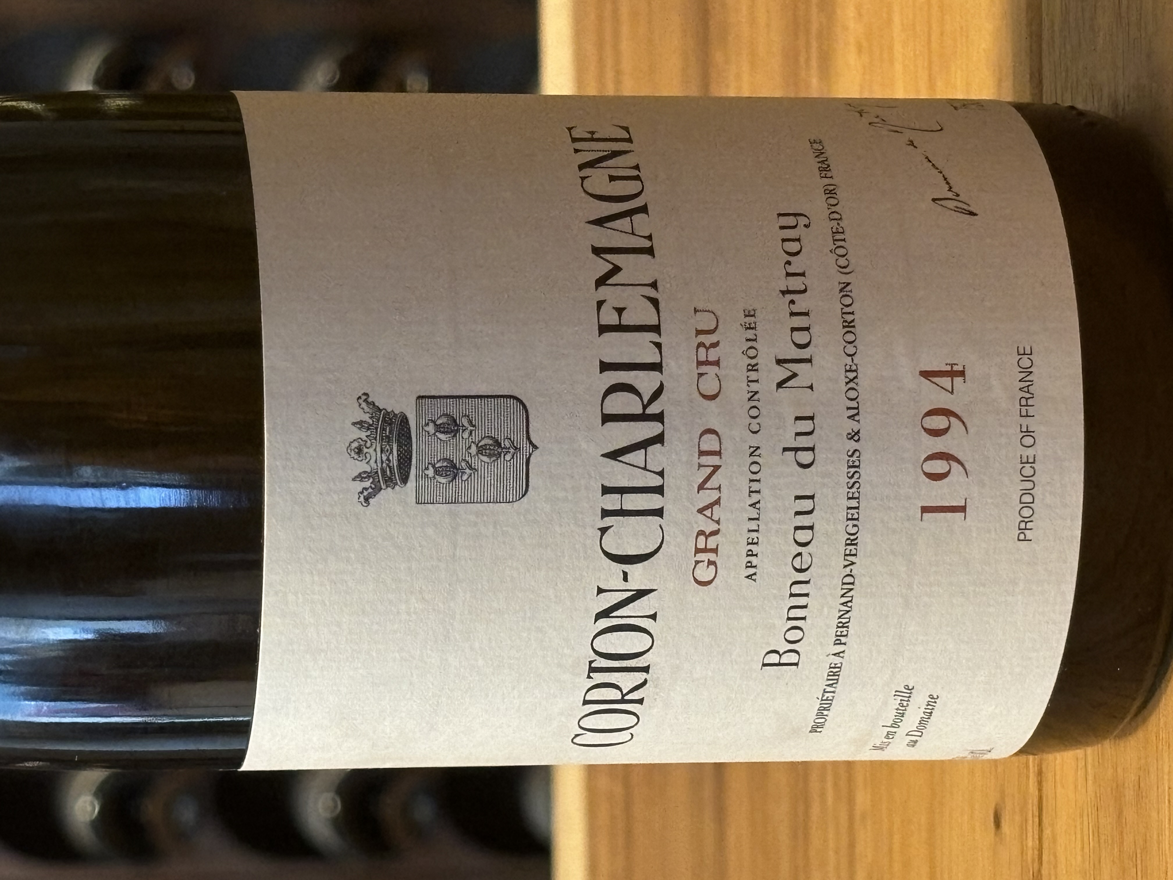 Bonneau du Martray Corton Charlemagne Grand Cru 1994