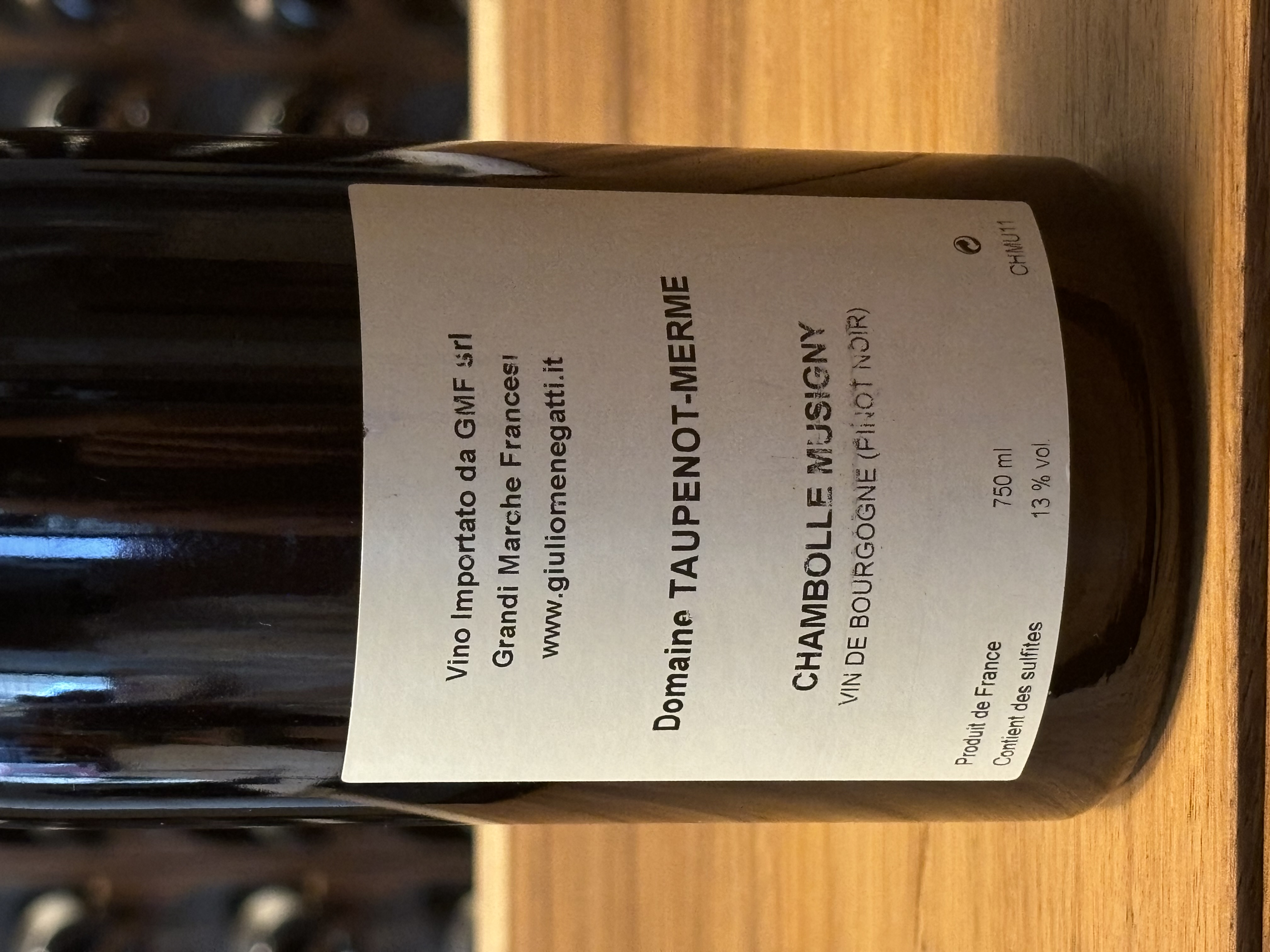 Domaine Taupenot Merme Chambolle Musigny 2011