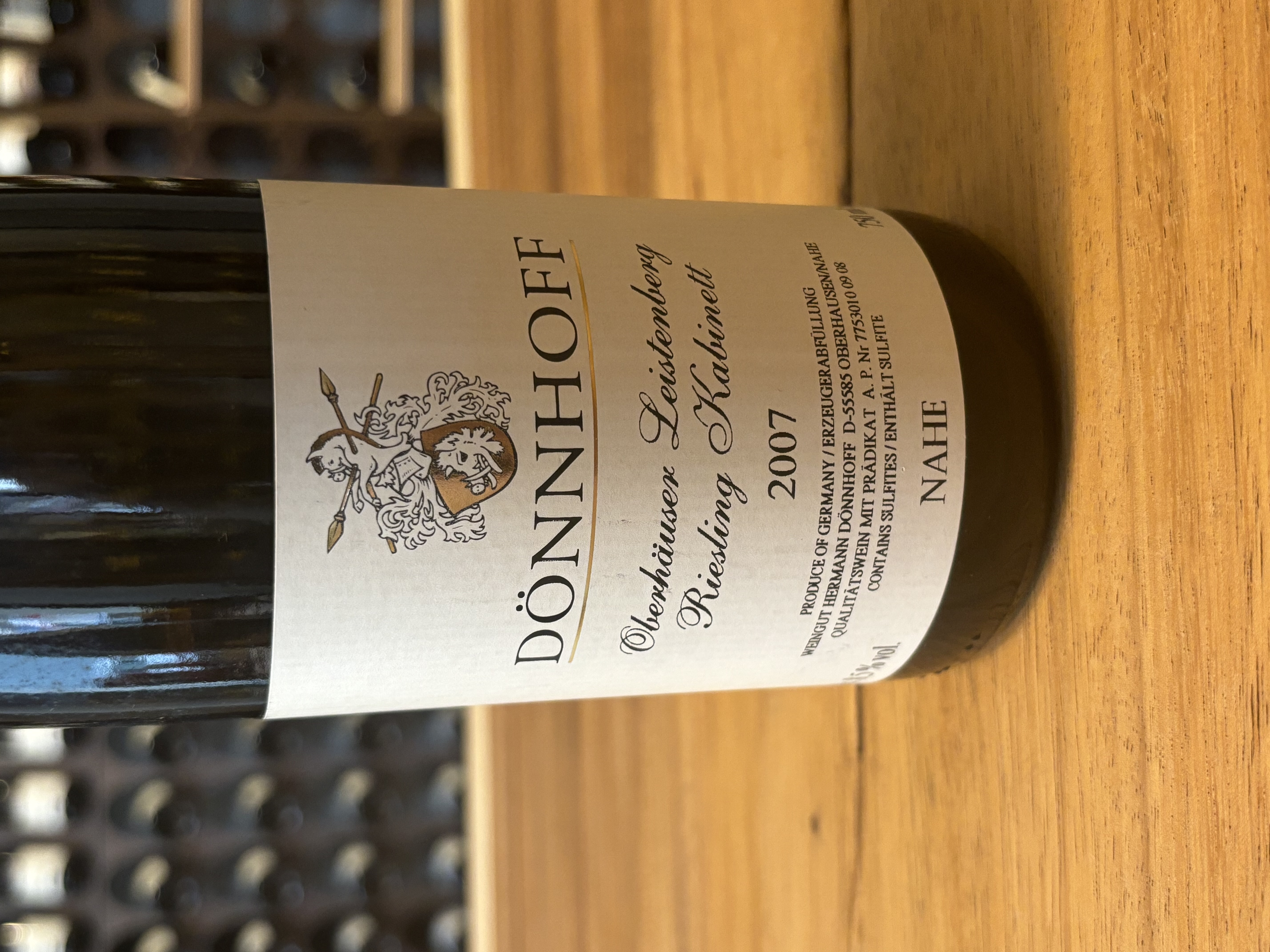 Dönnhoff Oberhäuser Leistenberg Riesling Kabinett 2007
