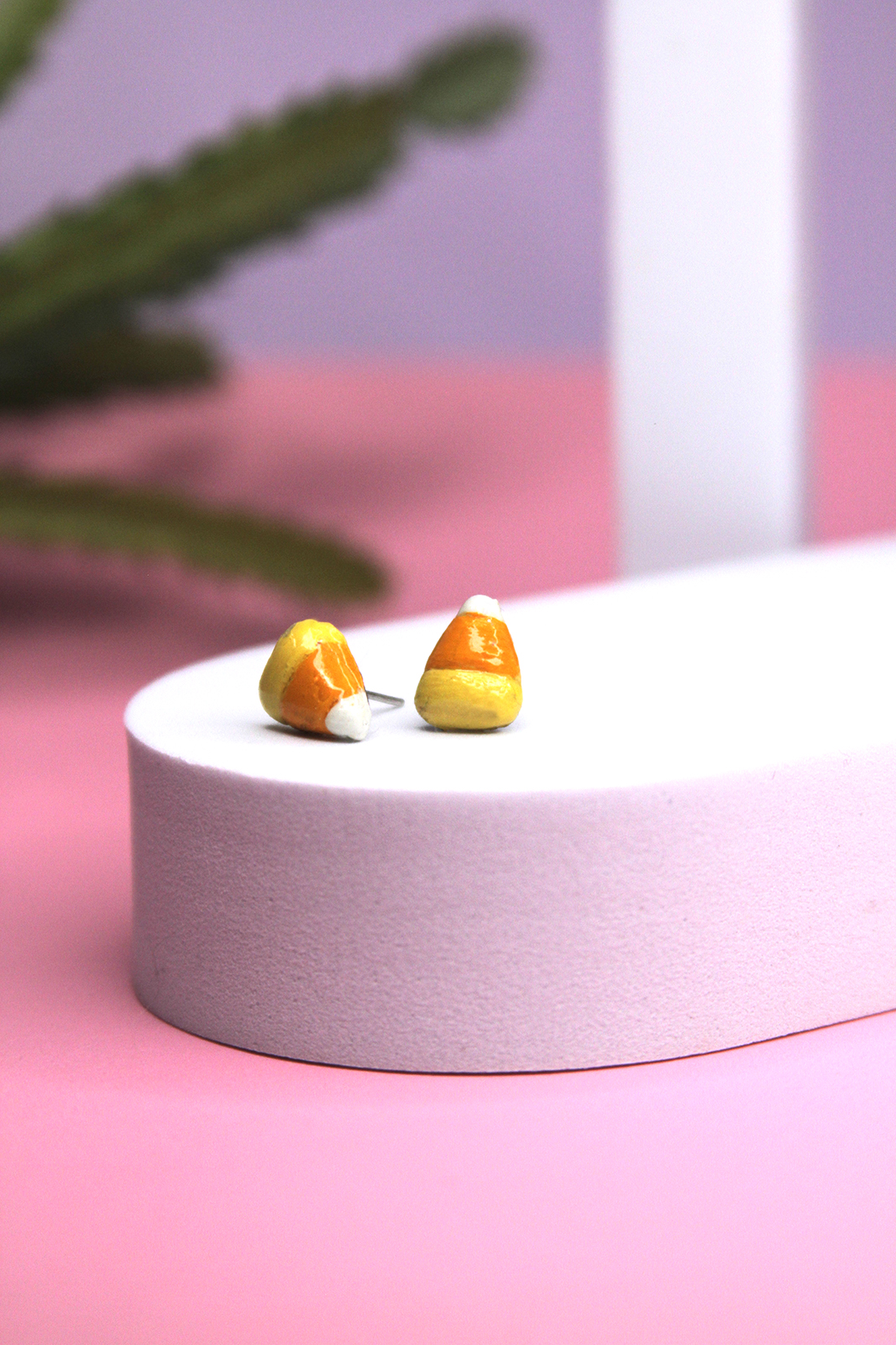 Candy Corn Earrings 