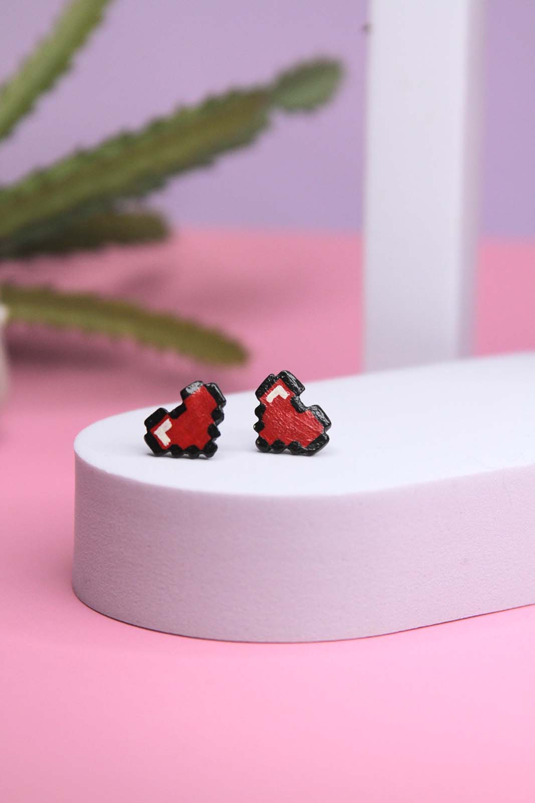 Pixel Heart Earrings