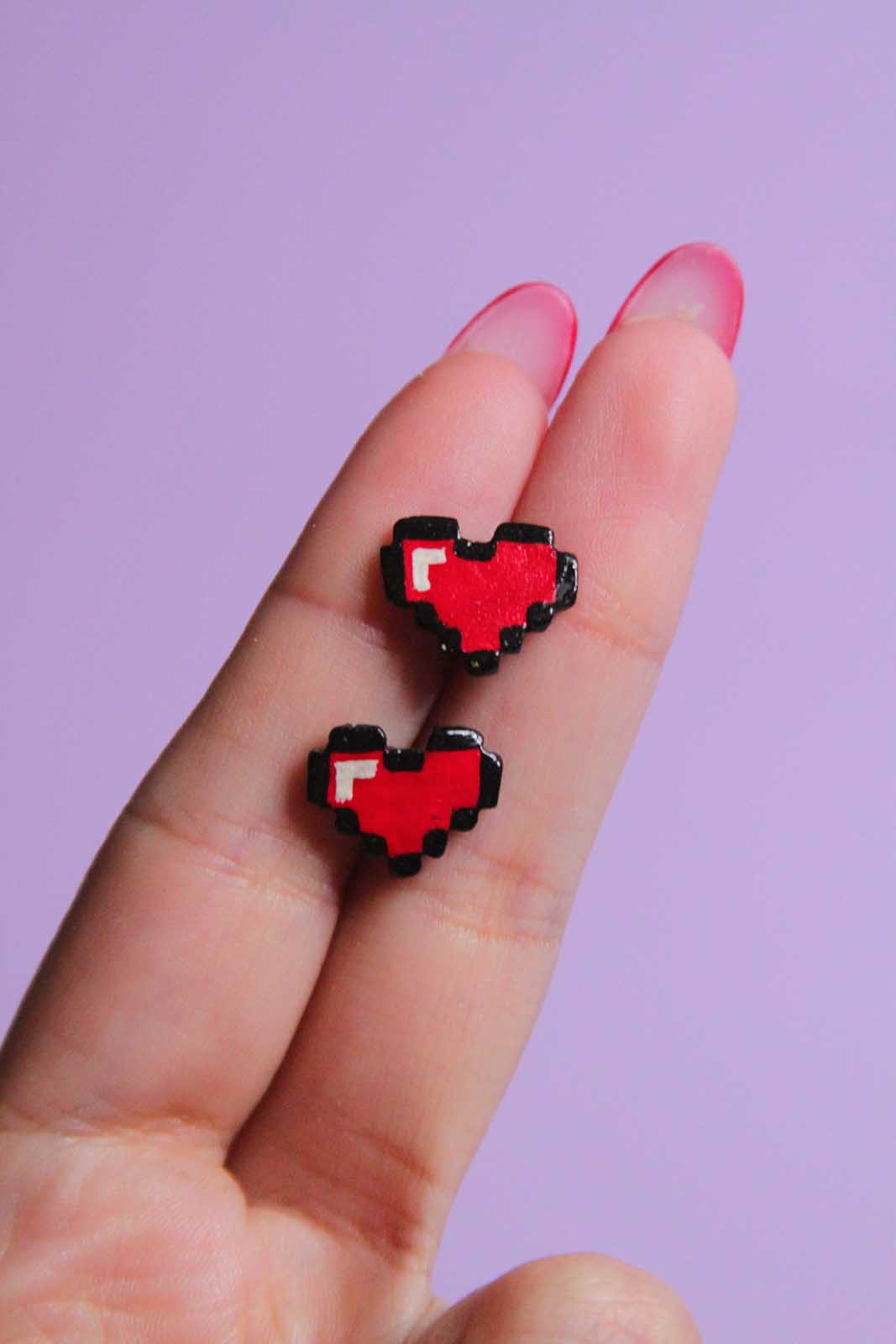 Pixel Heart Earrings