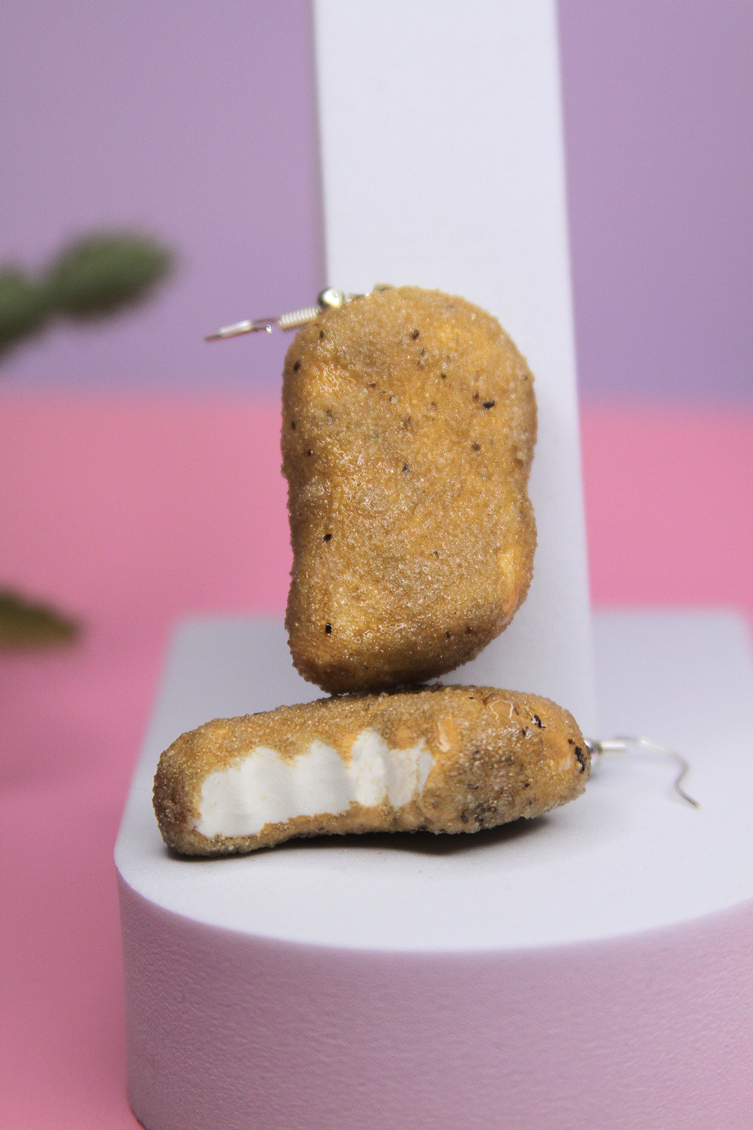 Chicken Nugget Earrings - Tasty Fast food Dangles