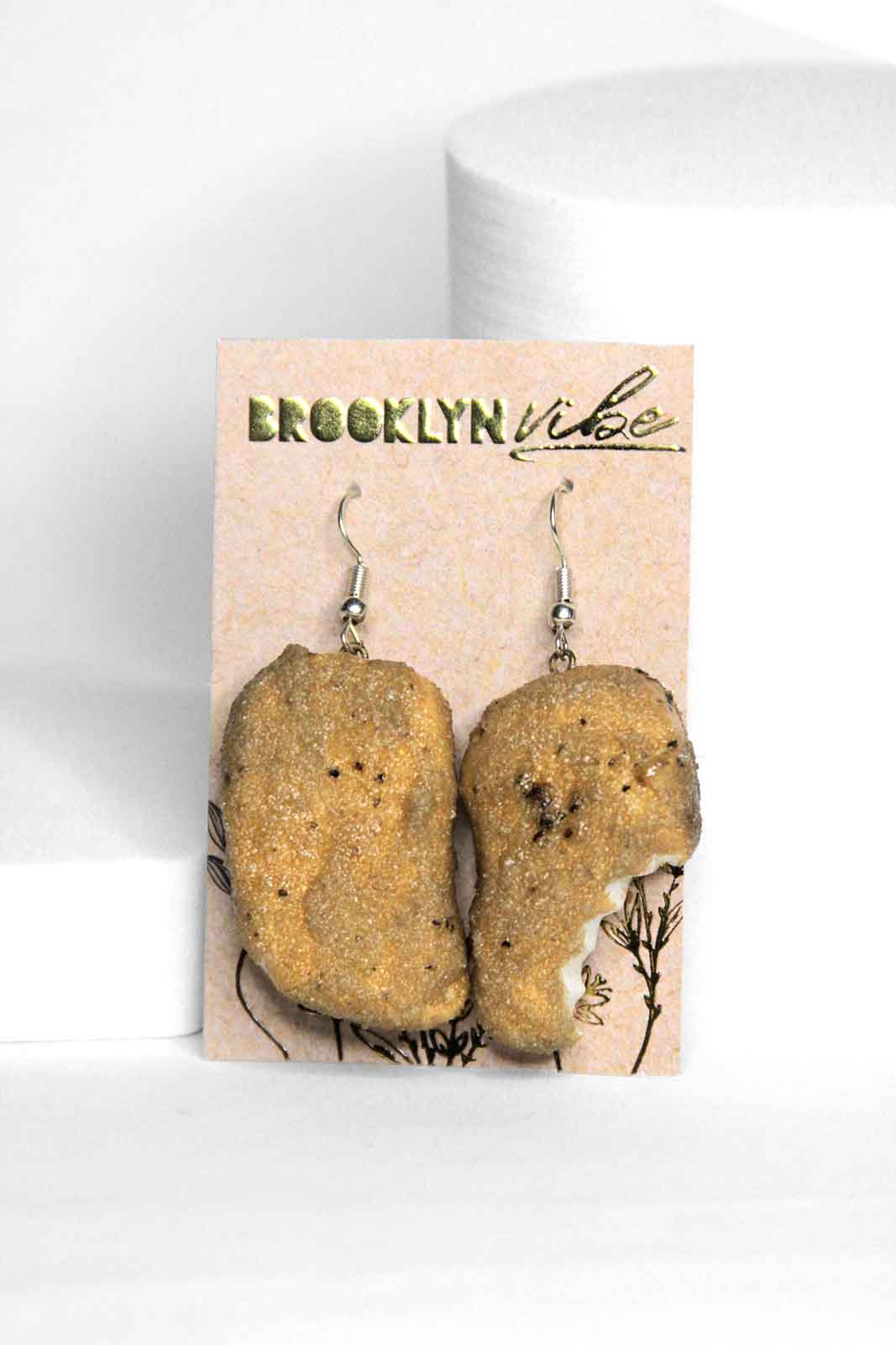 Chicken Nugget Earrings - Tasty Fast food Dangles