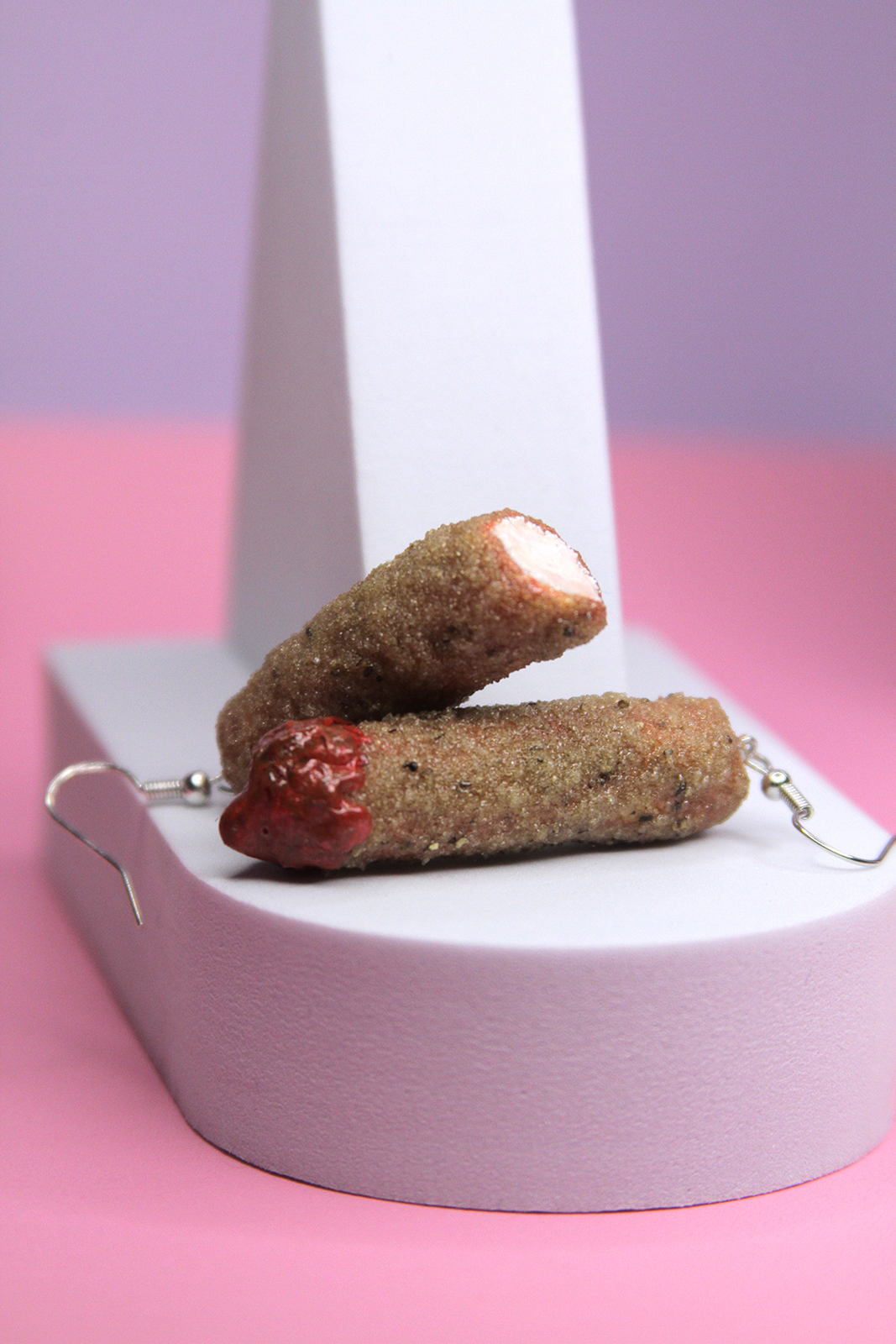 Mozzarella Stick Earrings 
