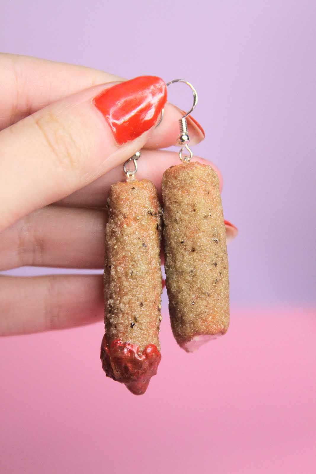 Mozzarella Stick Earrings 