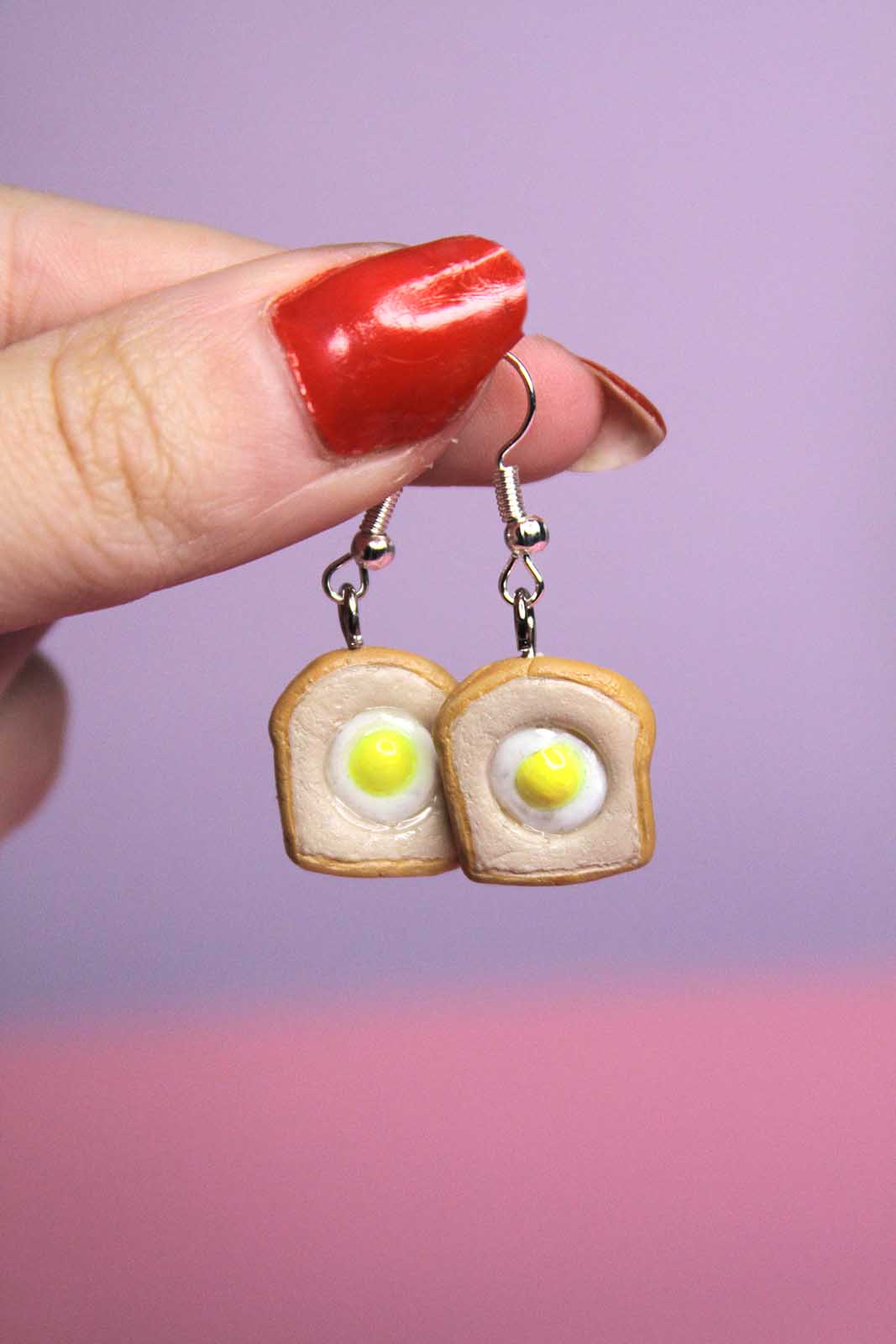 Egg and Toast Earrings