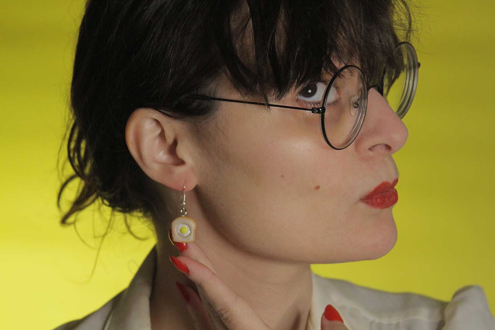 Egg and Toast Earrings