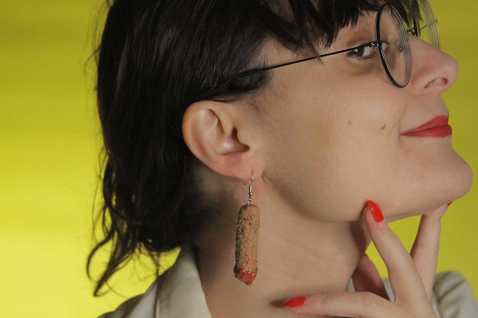 Mozzarella Stick Earrings 