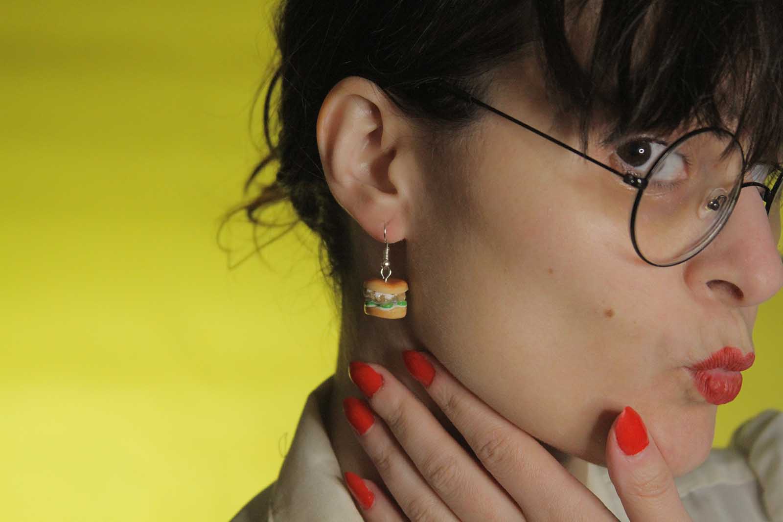 Crispy Chicken Sandwich Earrings