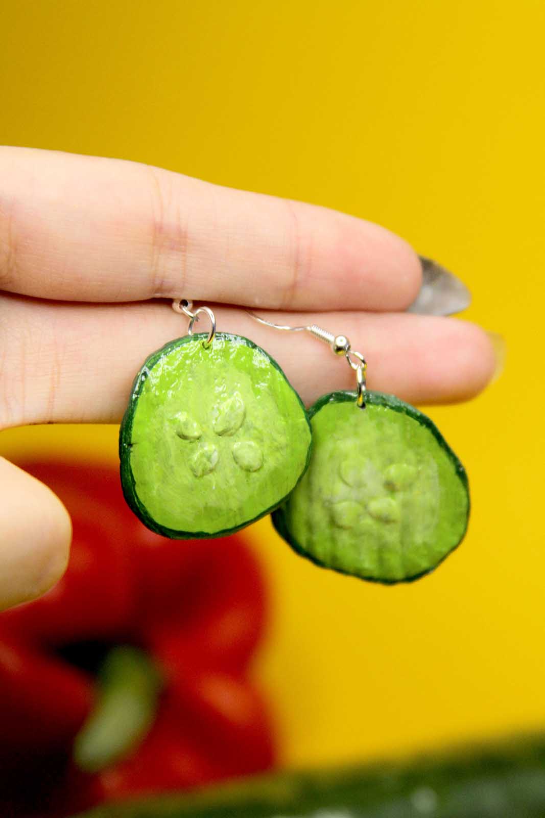 Pickle Slice Earrings