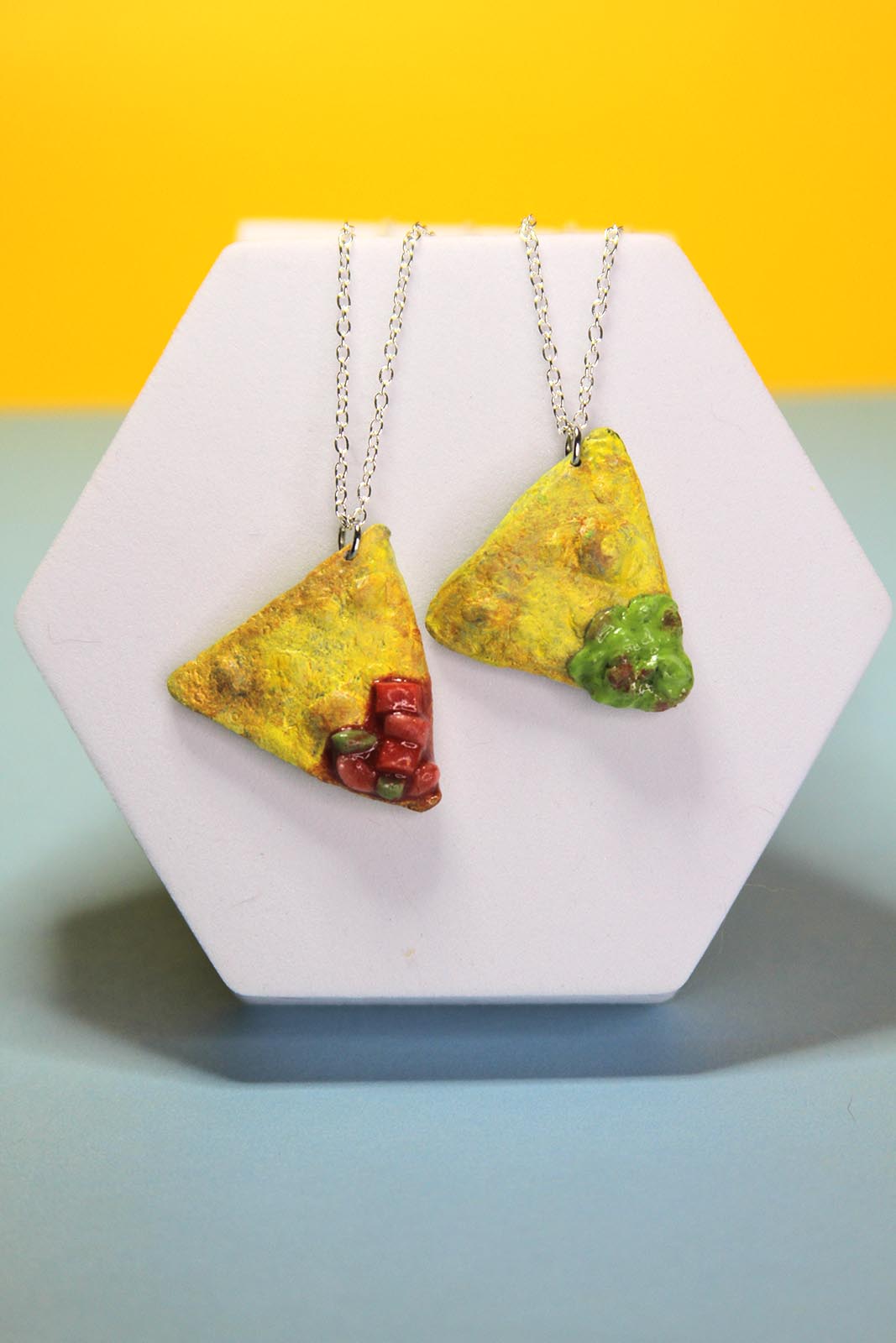 Guac & Salsa Chips Friendship Necklace Set 