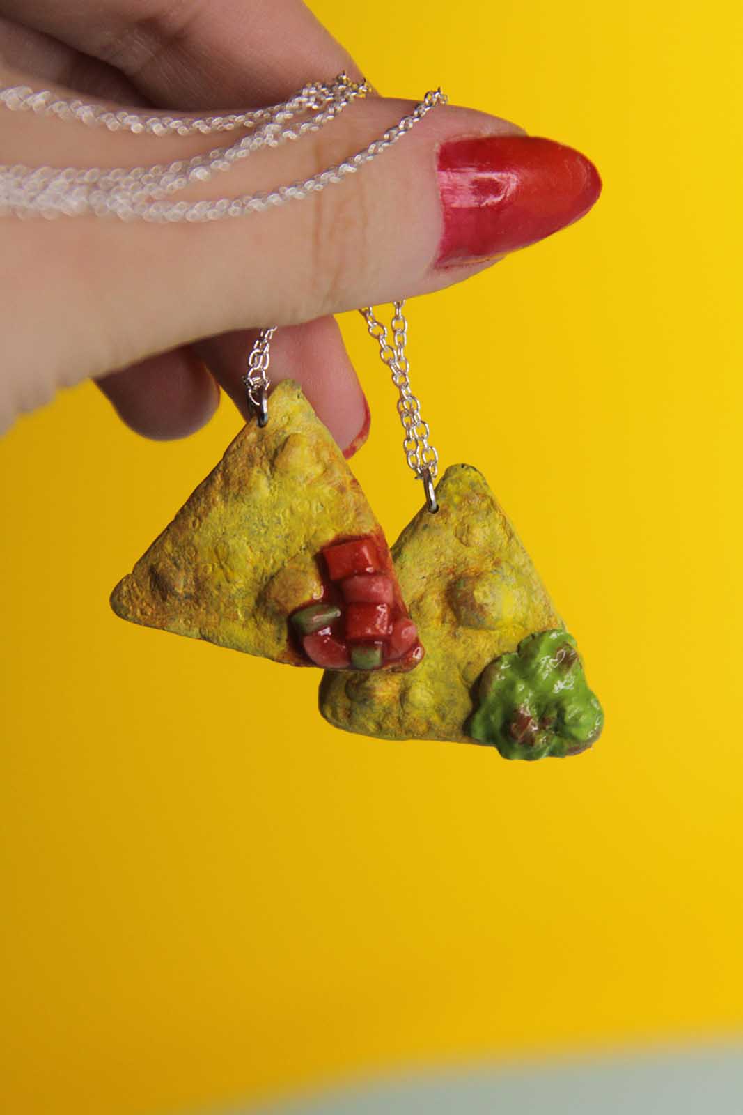 Guac & Salsa Chips Friendship Necklace Set 