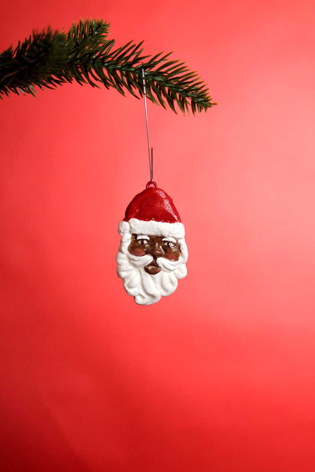 Black Santa Ornament