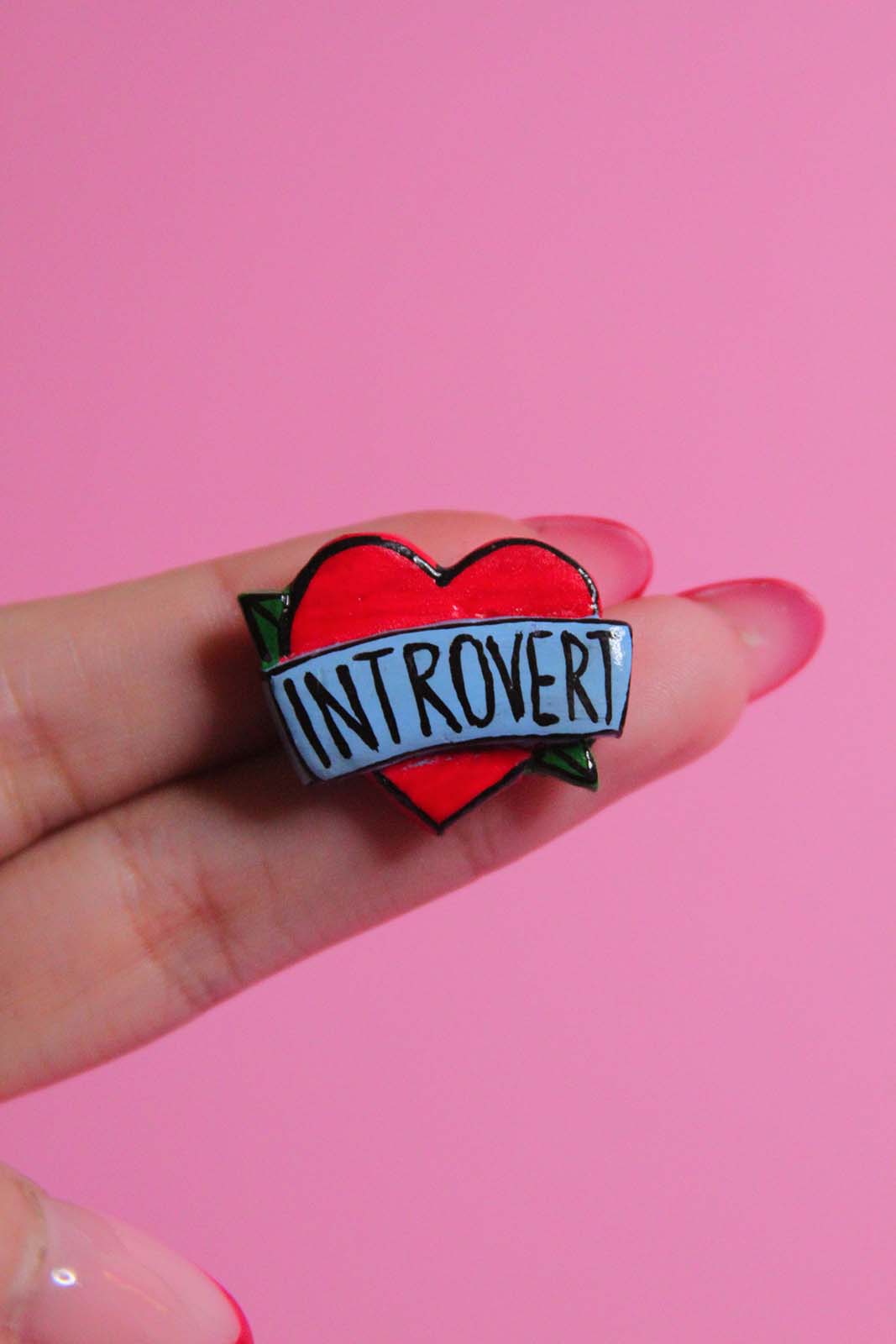 Introvert Enamel Pin