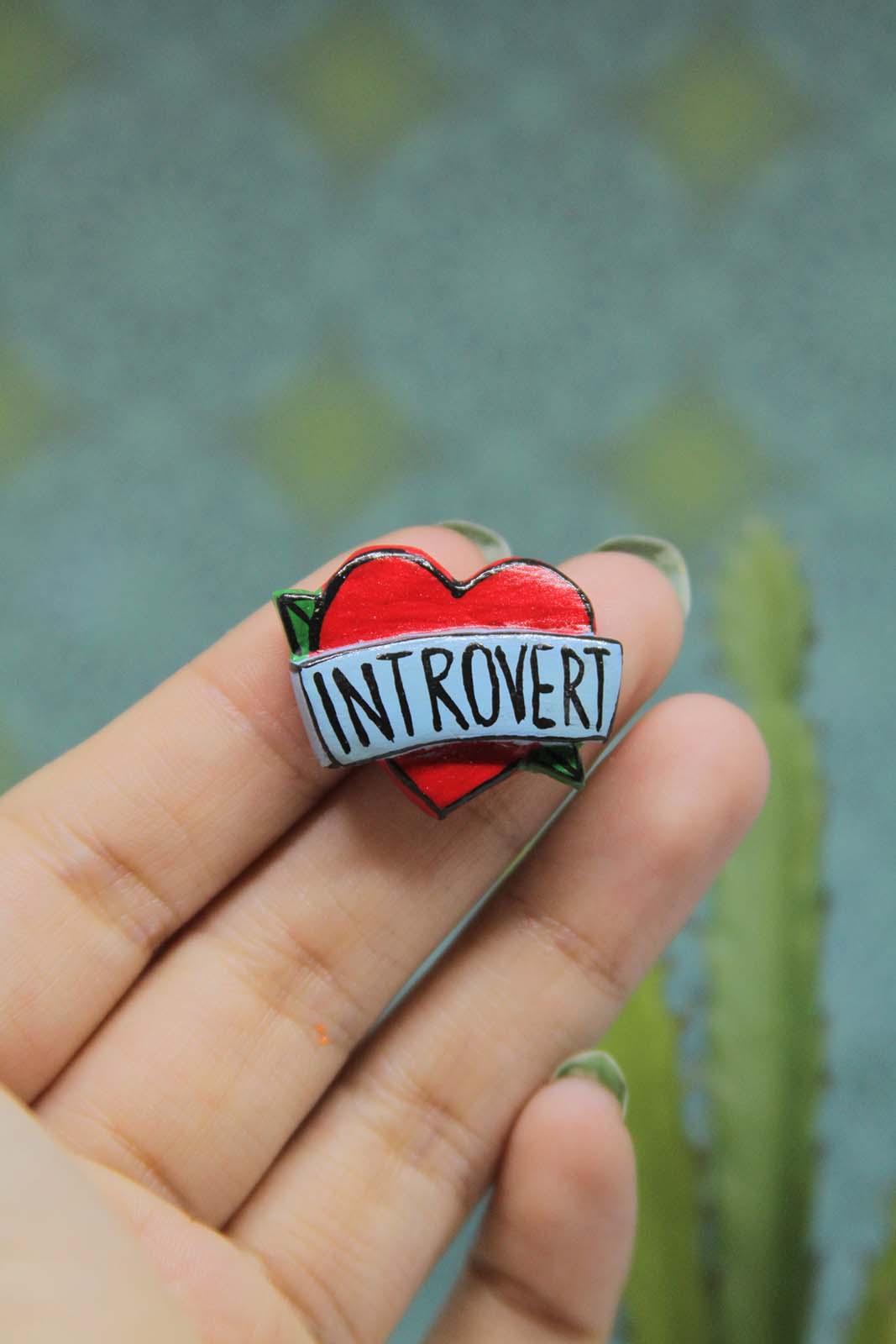 Introvert Enamel Pin