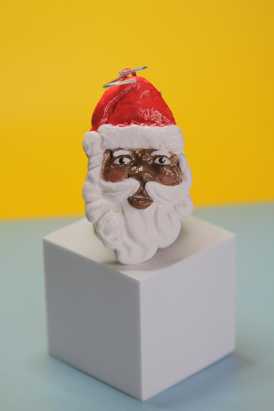 Black Santa Ornament