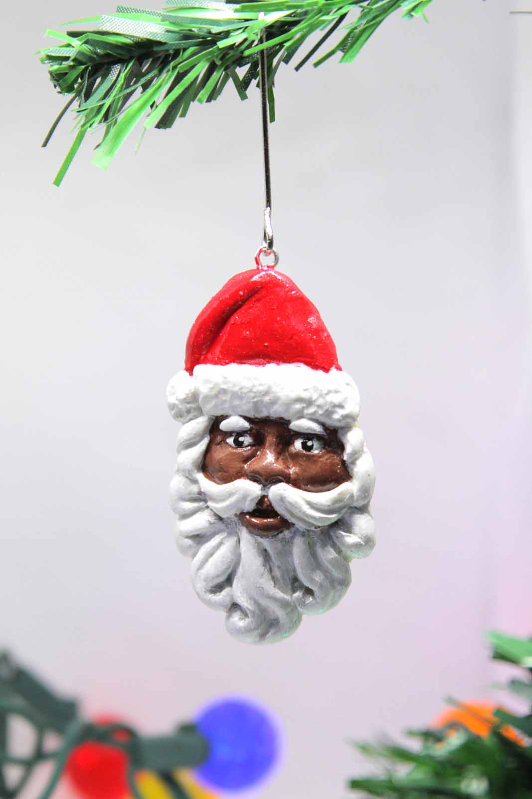 Black Santa Ornament