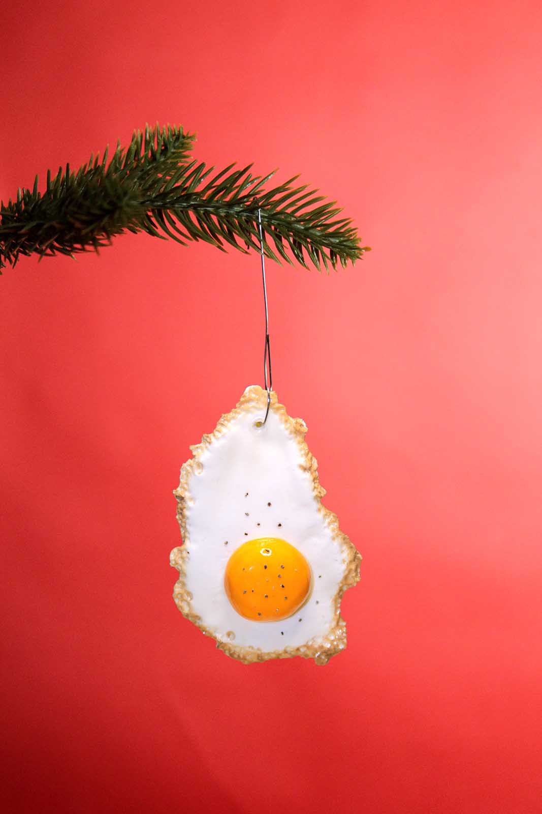 Fried Egg Christmas Ornament 