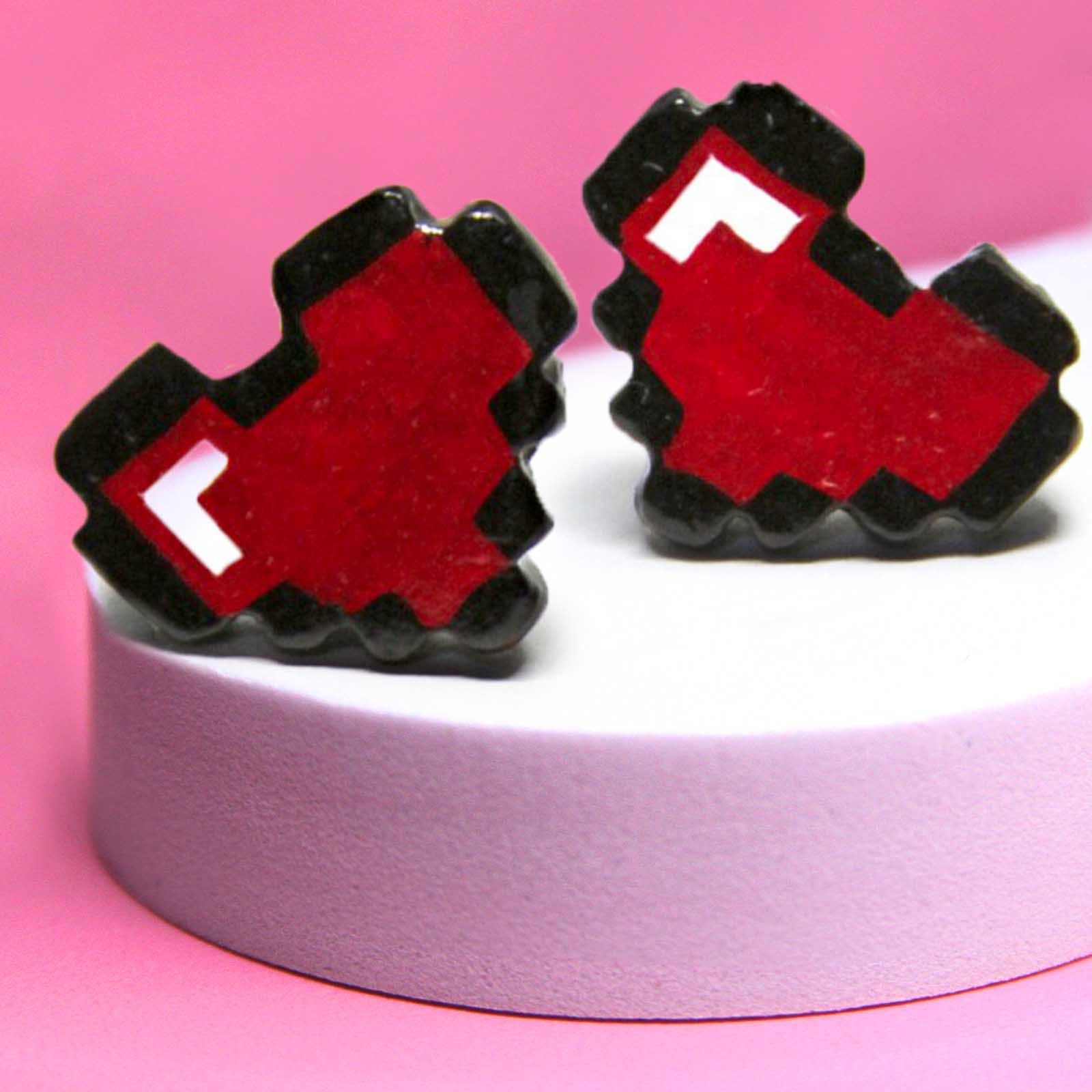 Pixel Heart Earrings