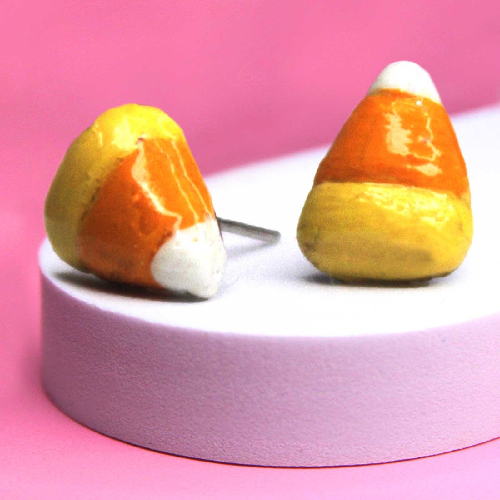 Candy Corn Earrings 