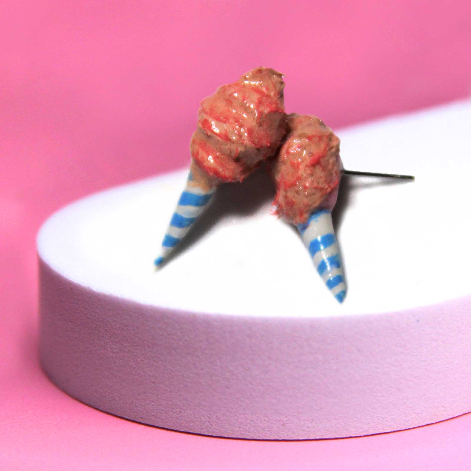Cotton Candy Earring Studs