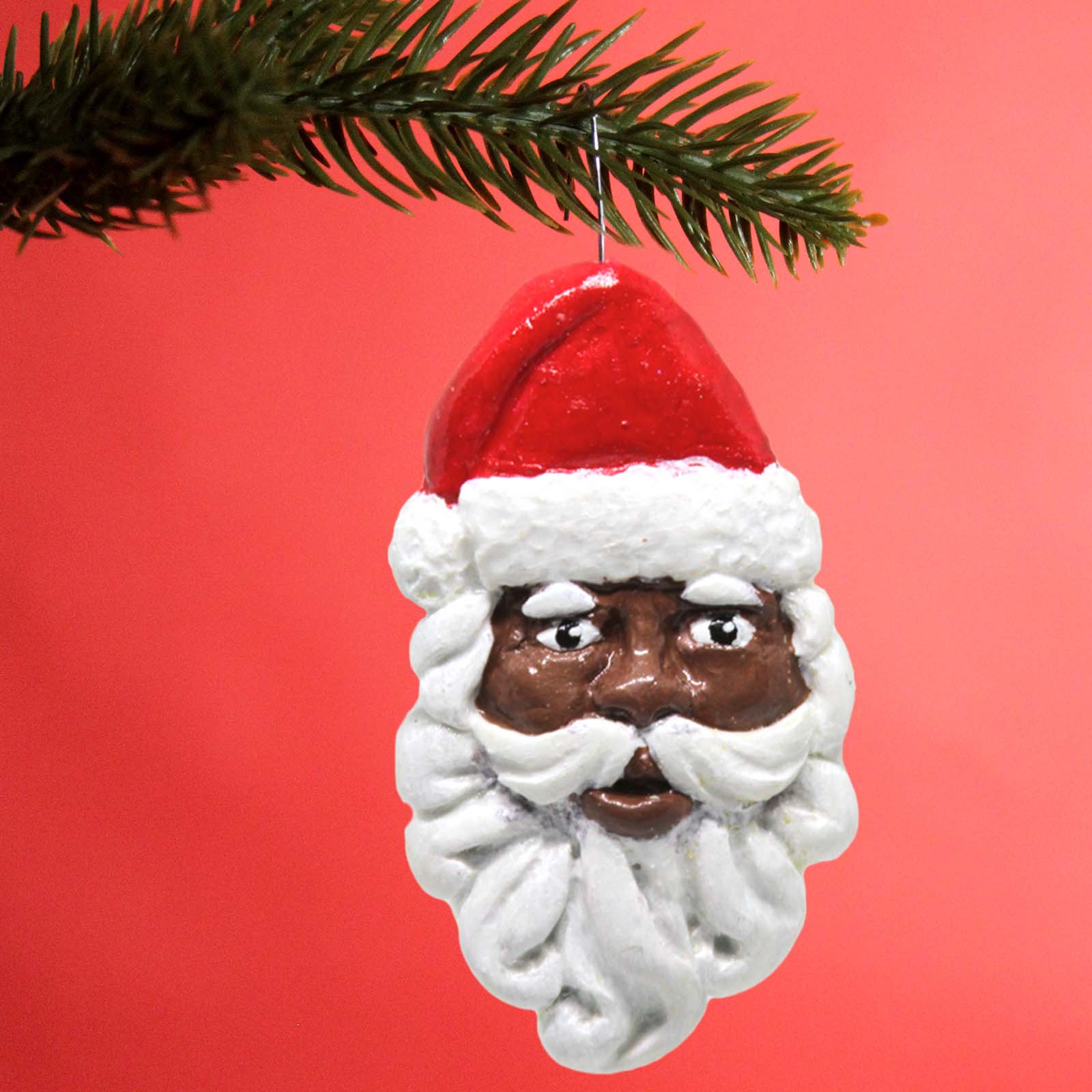 Black Santa Ornament