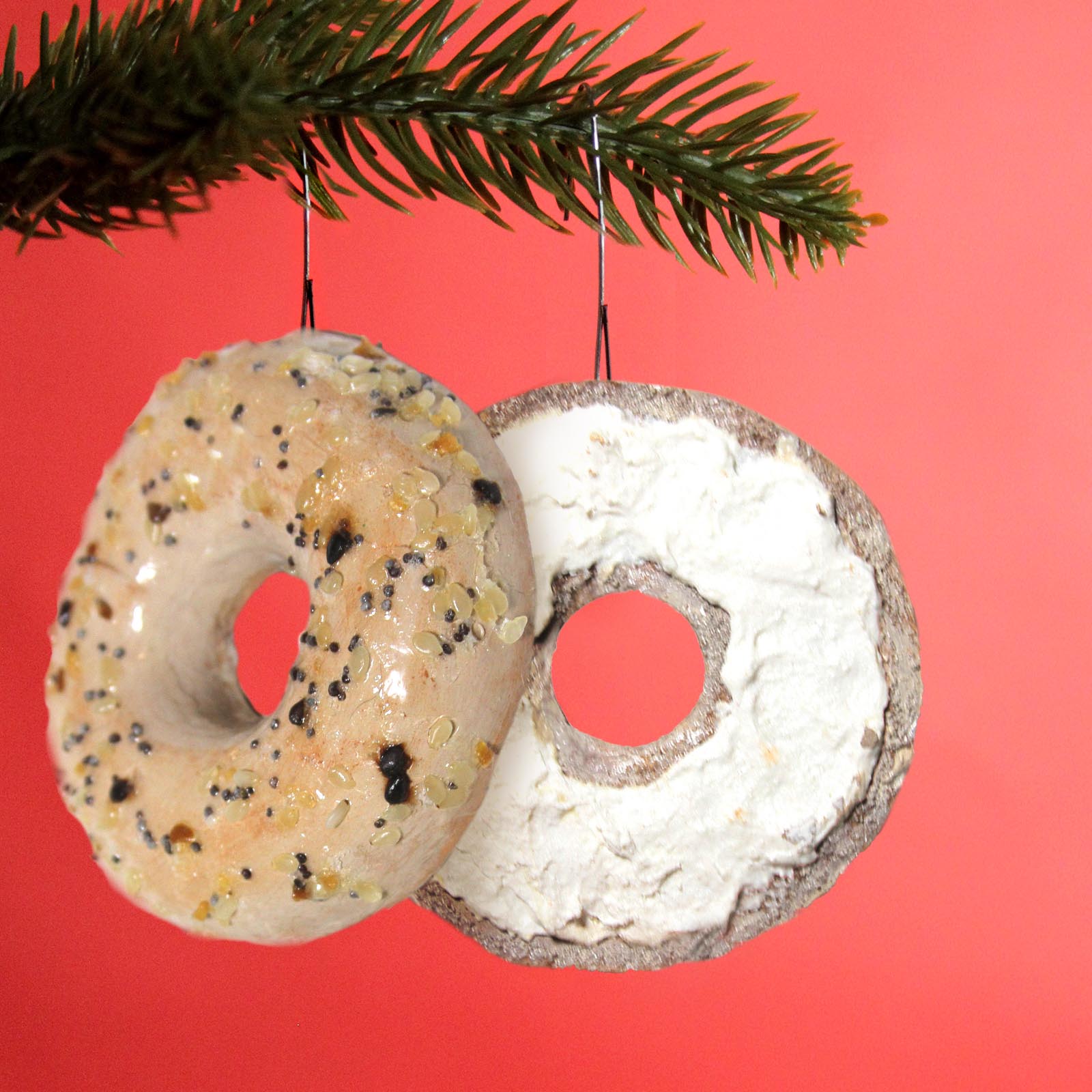 Bagel Christmas Ornament 