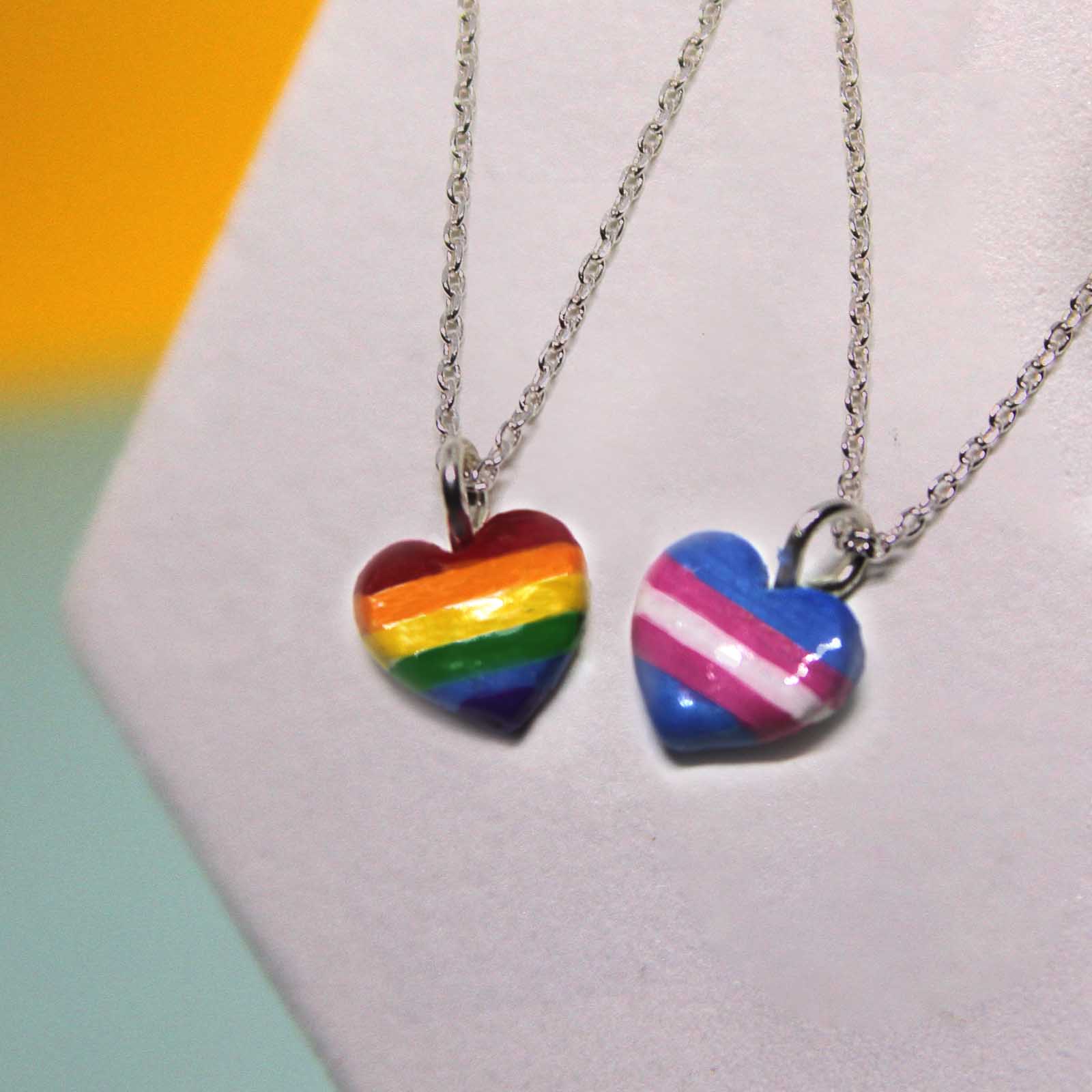 Gay Pride Friendship Necklace Set