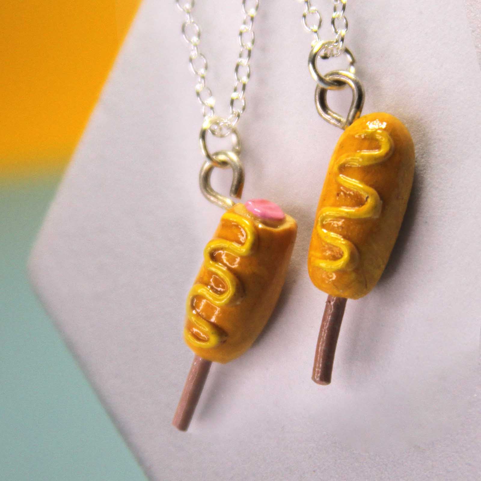 Corn Dog Friendship Necklace Set