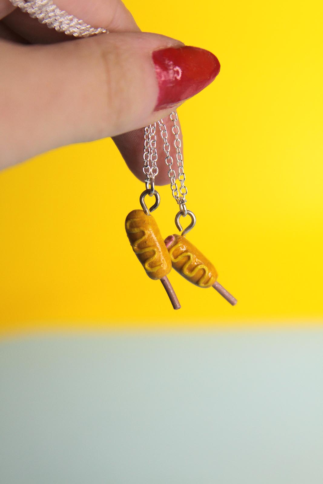 Corn Dog Friendship Necklace Set