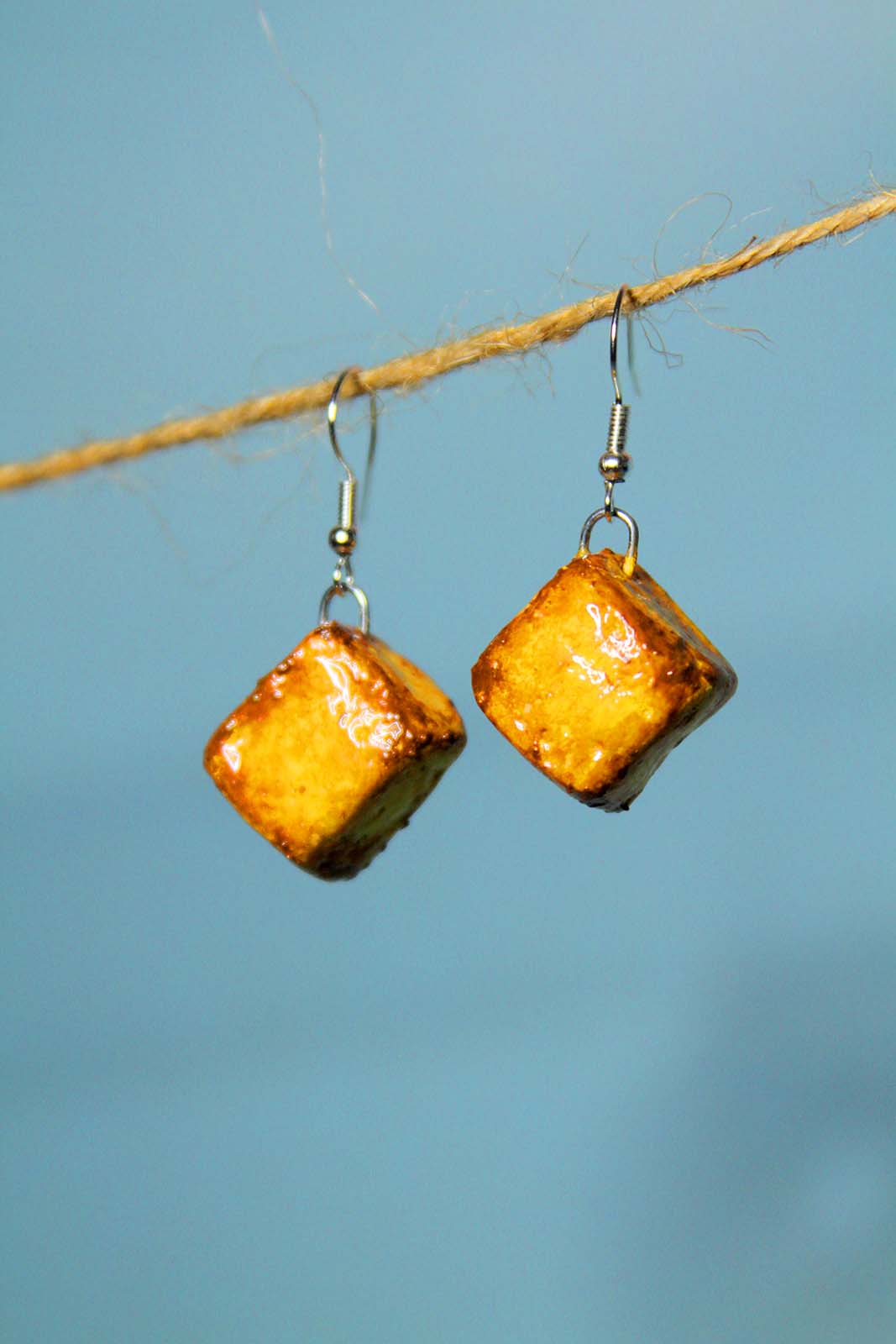 Tofu Earrings