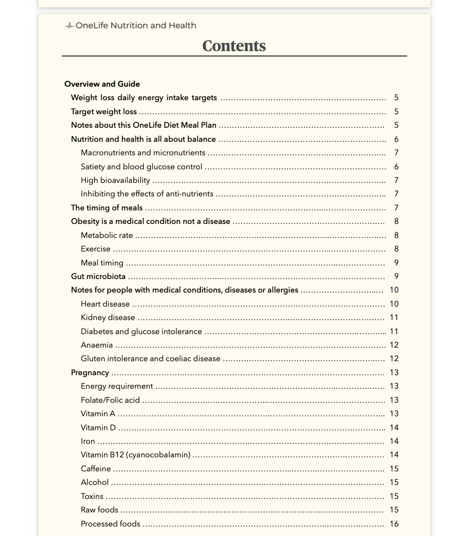 Diet Meal Plan (ebook)